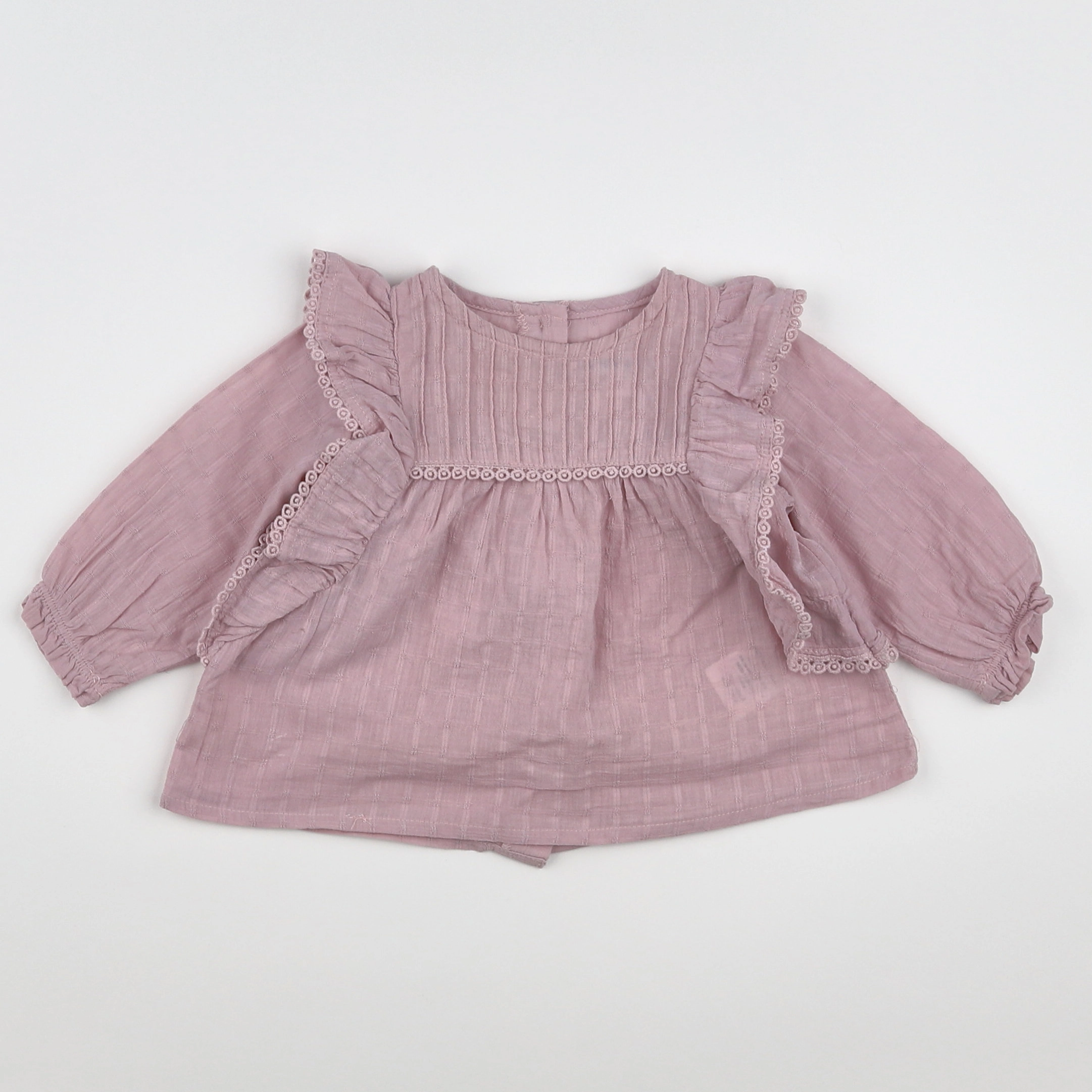 Vertbaudet - blouse violet - 6 mois