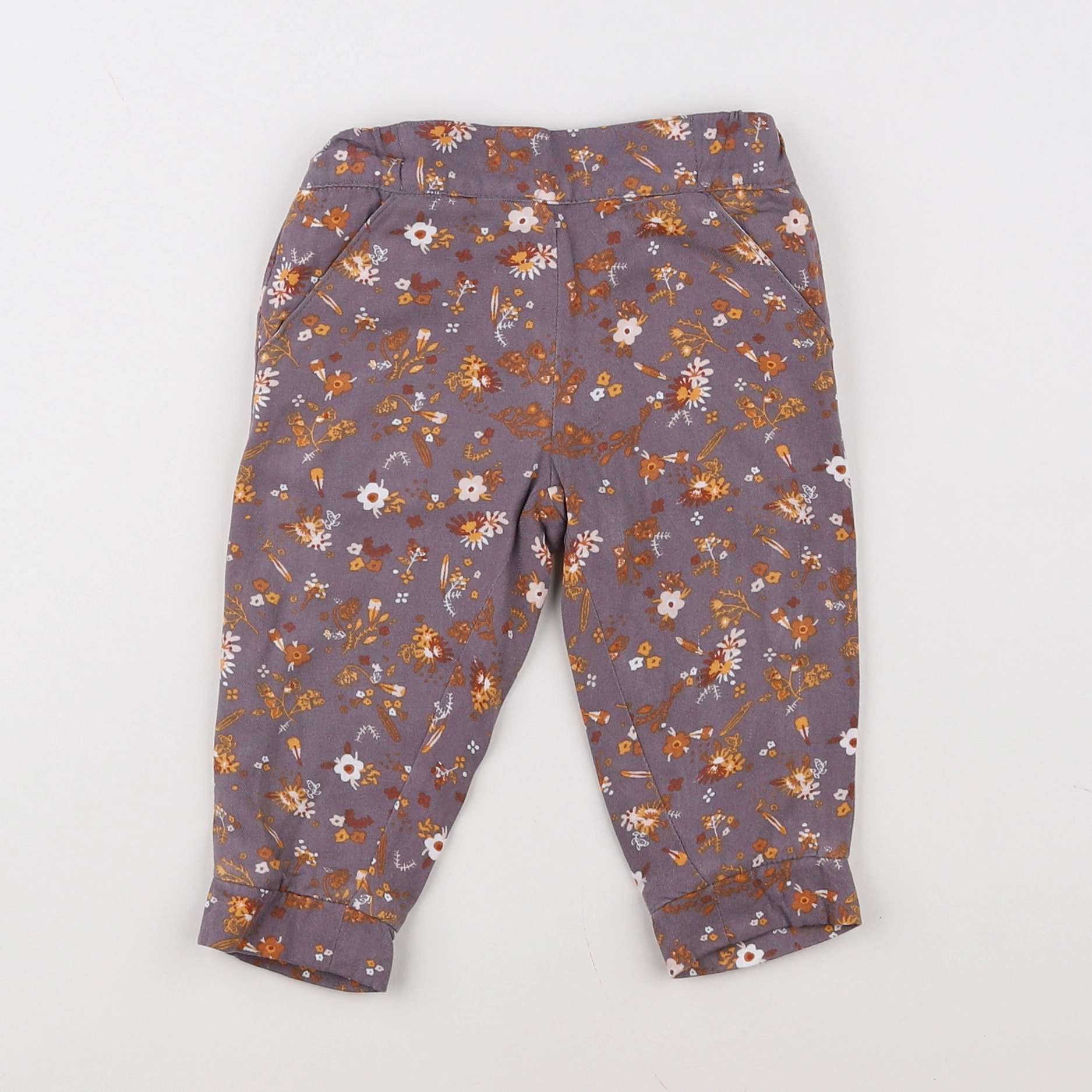 Vertbaudet - pantalon marron - 9 mois