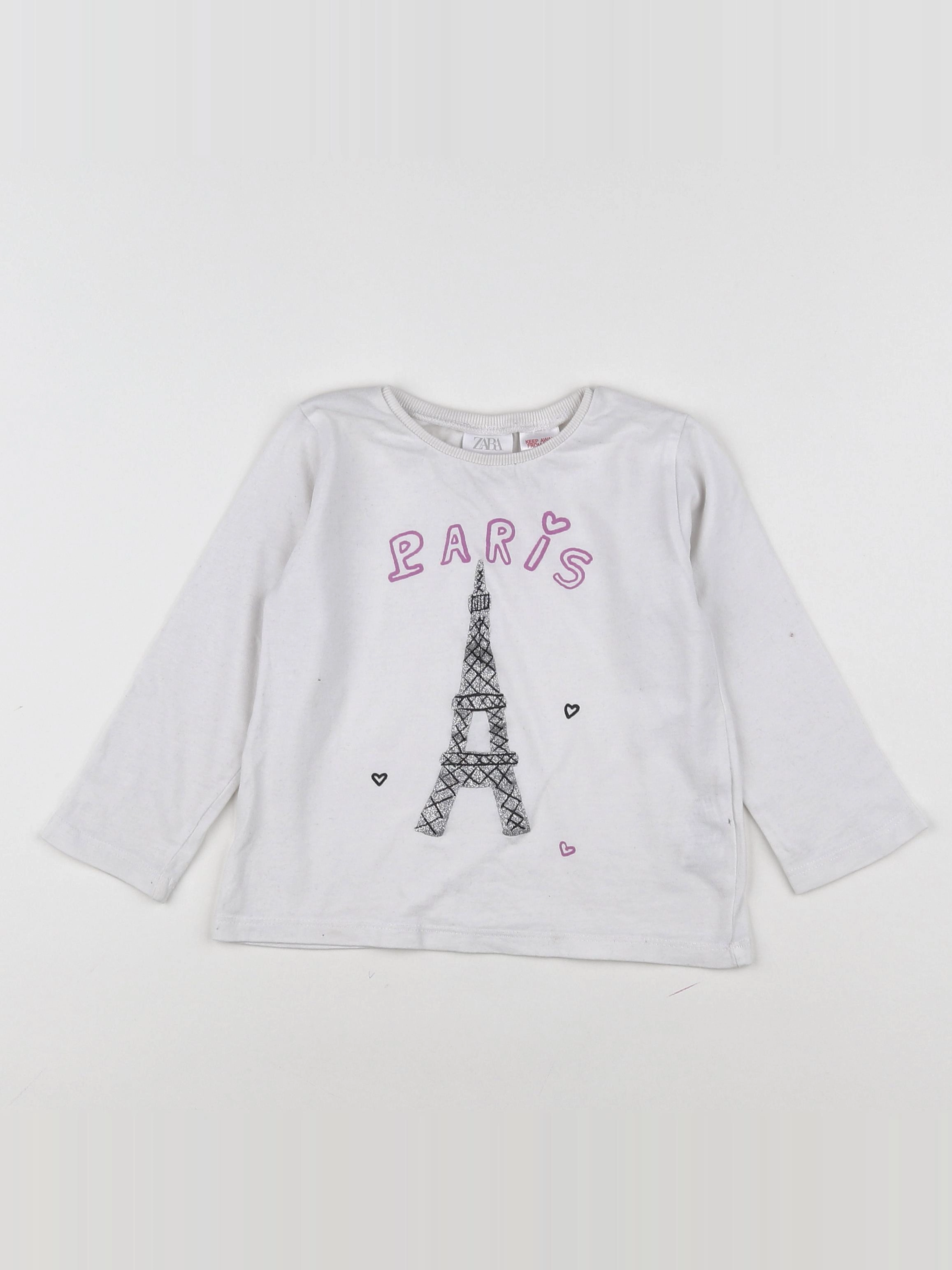 Zara - tee-shirt blanc - 18 mois à 2 ans