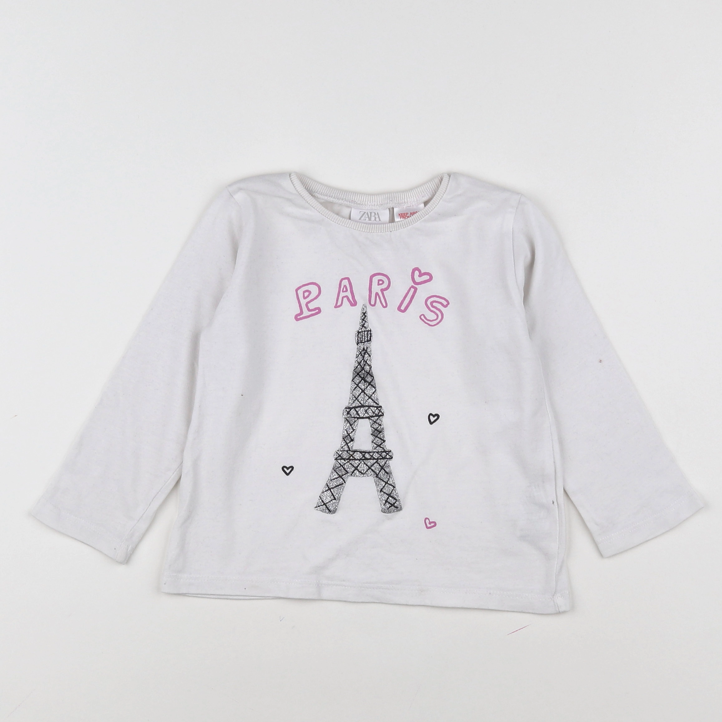 Zara - tee-shirt blanc - 18 mois à 2 ans