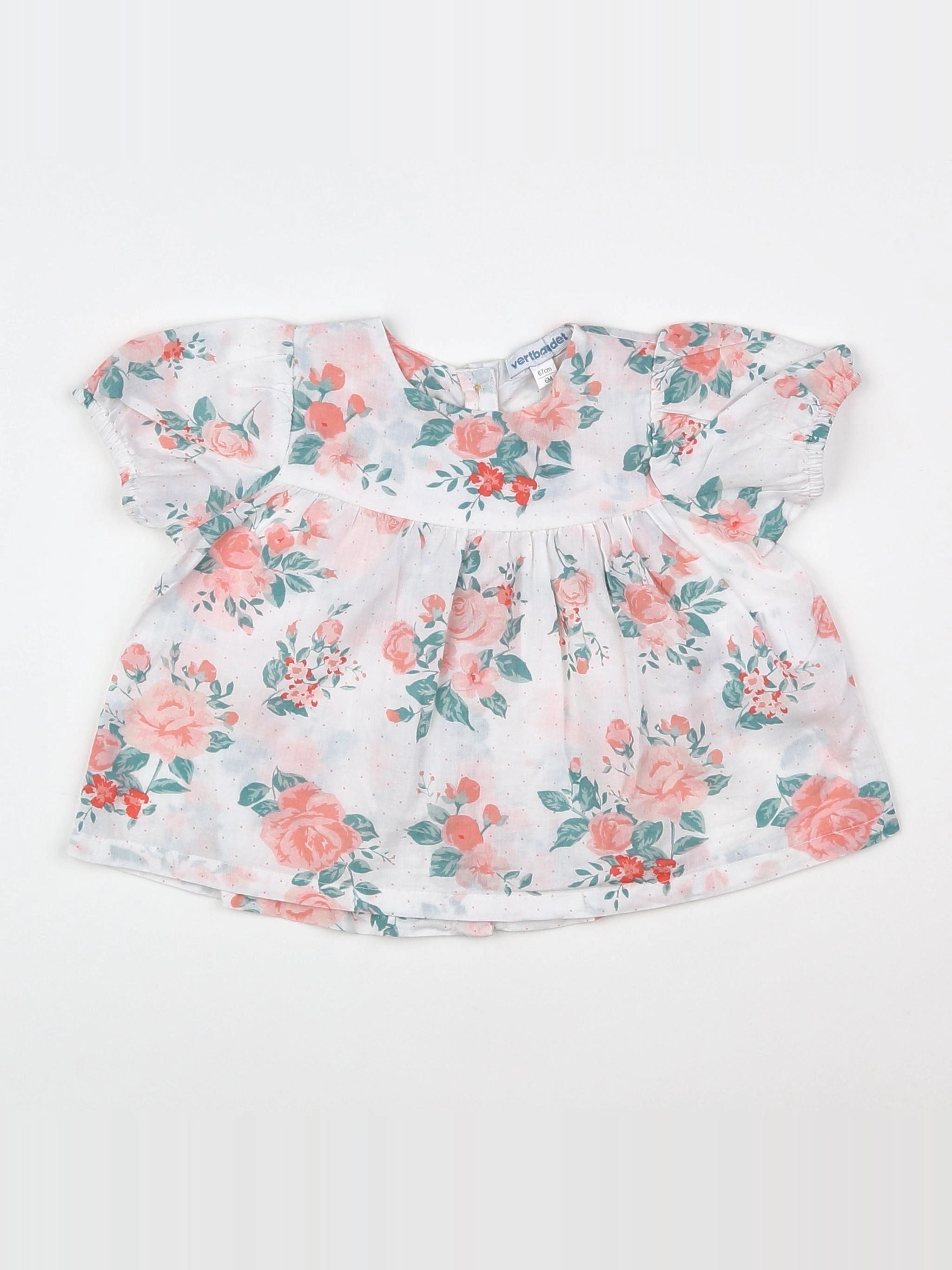 Vertbaudet - blouse blanc - 6 mois