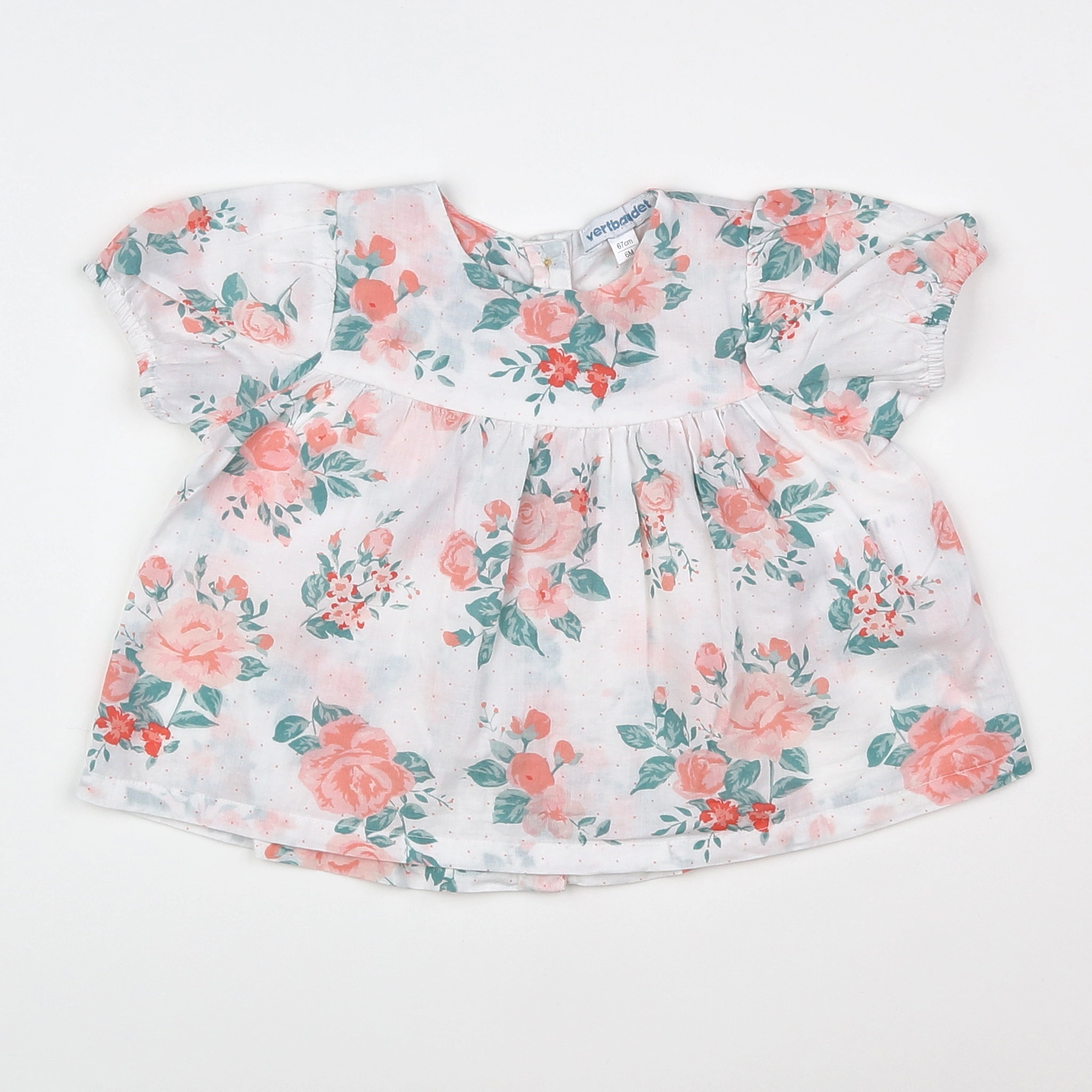 Vertbaudet - blouse blanc - 6 mois