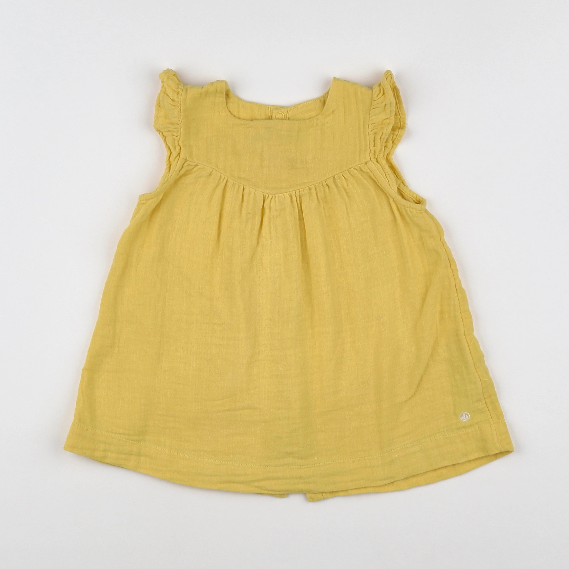Petit Bateau - robe jaune - 12 mois