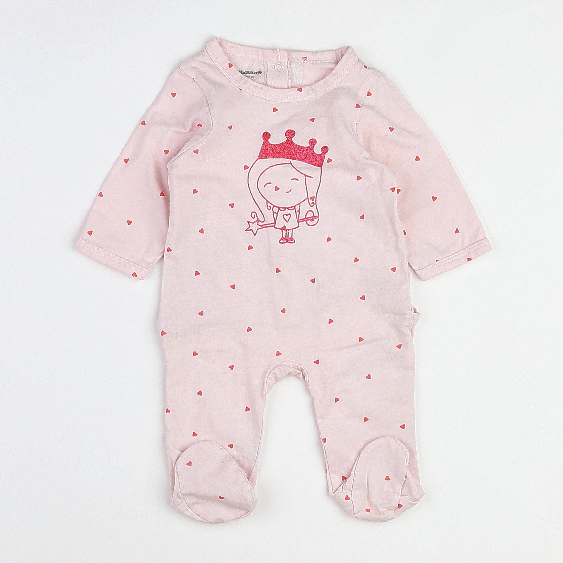 Vertbaudet - pyjama coton rose - 3 mois
