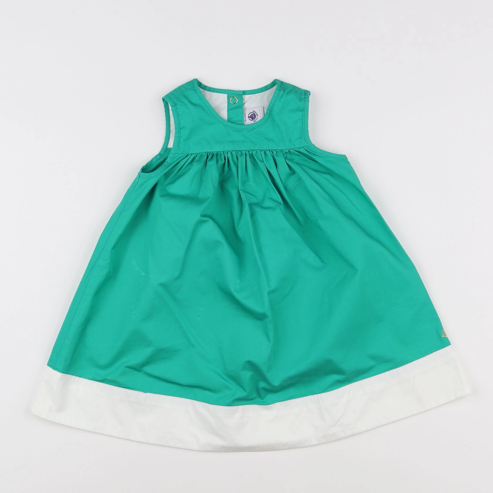 Petit Bateau - robe vert - 18 mois
