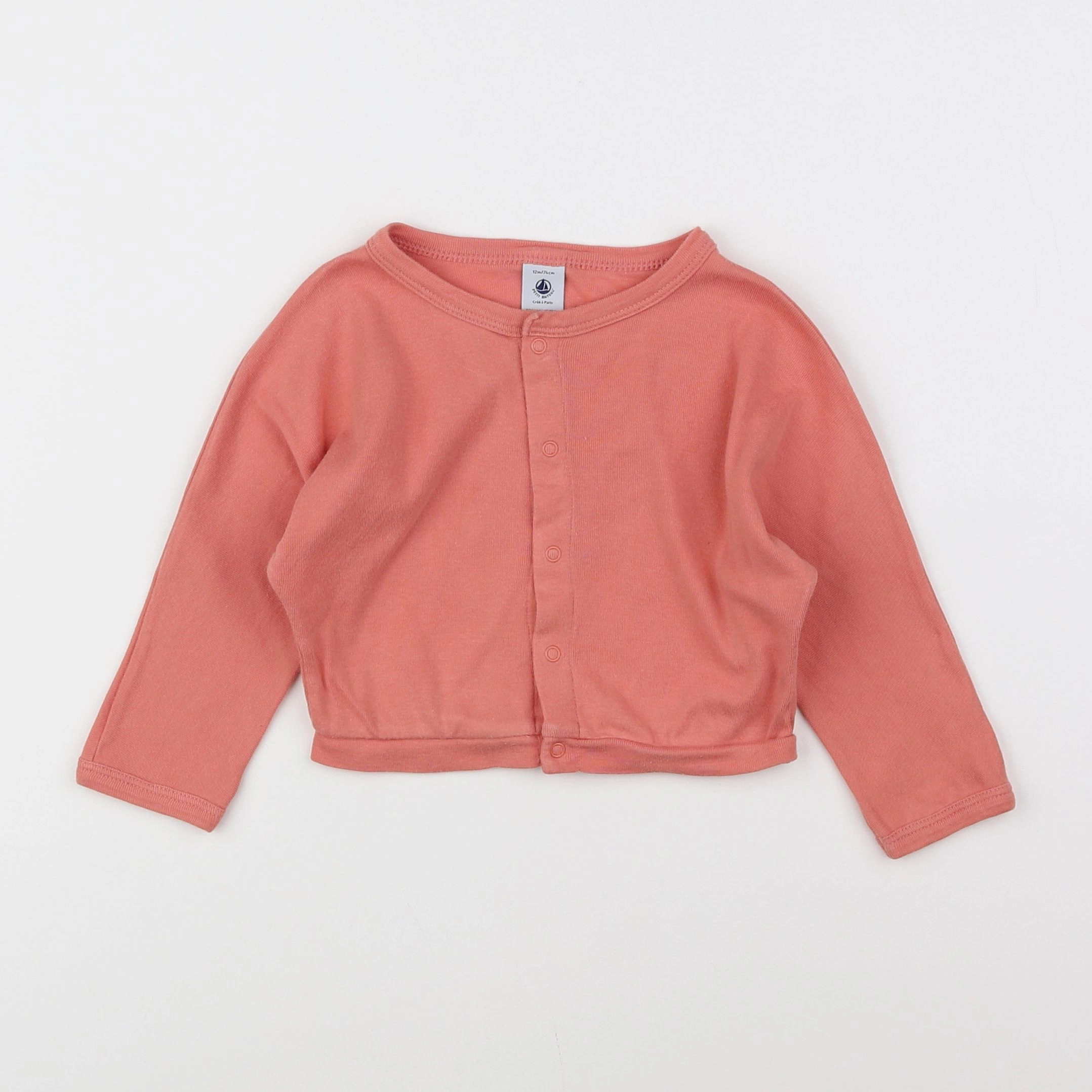 Petit Bateau - tee-shirt rose - 12 mois