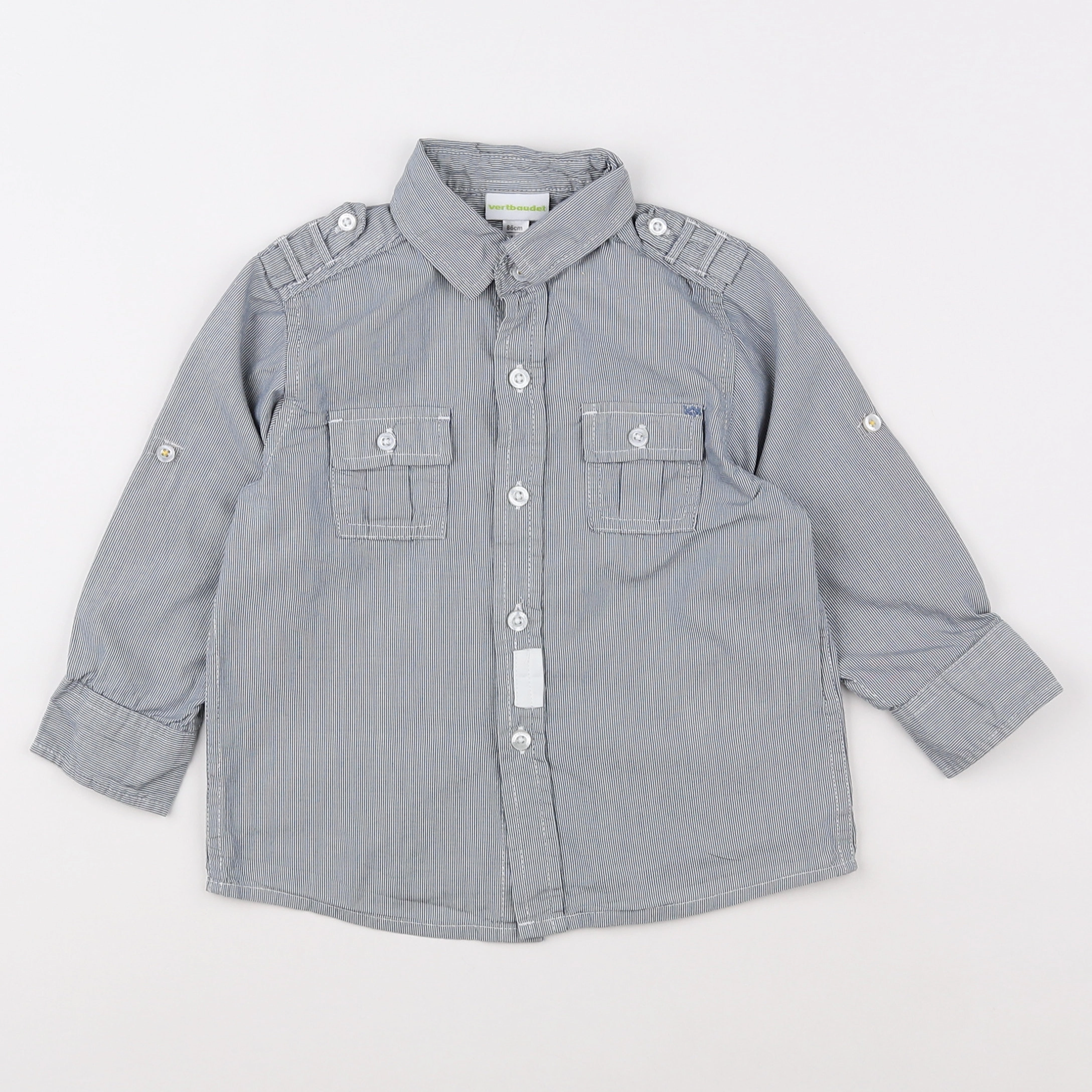 Vertbaudet - chemise bleu - 2 ans