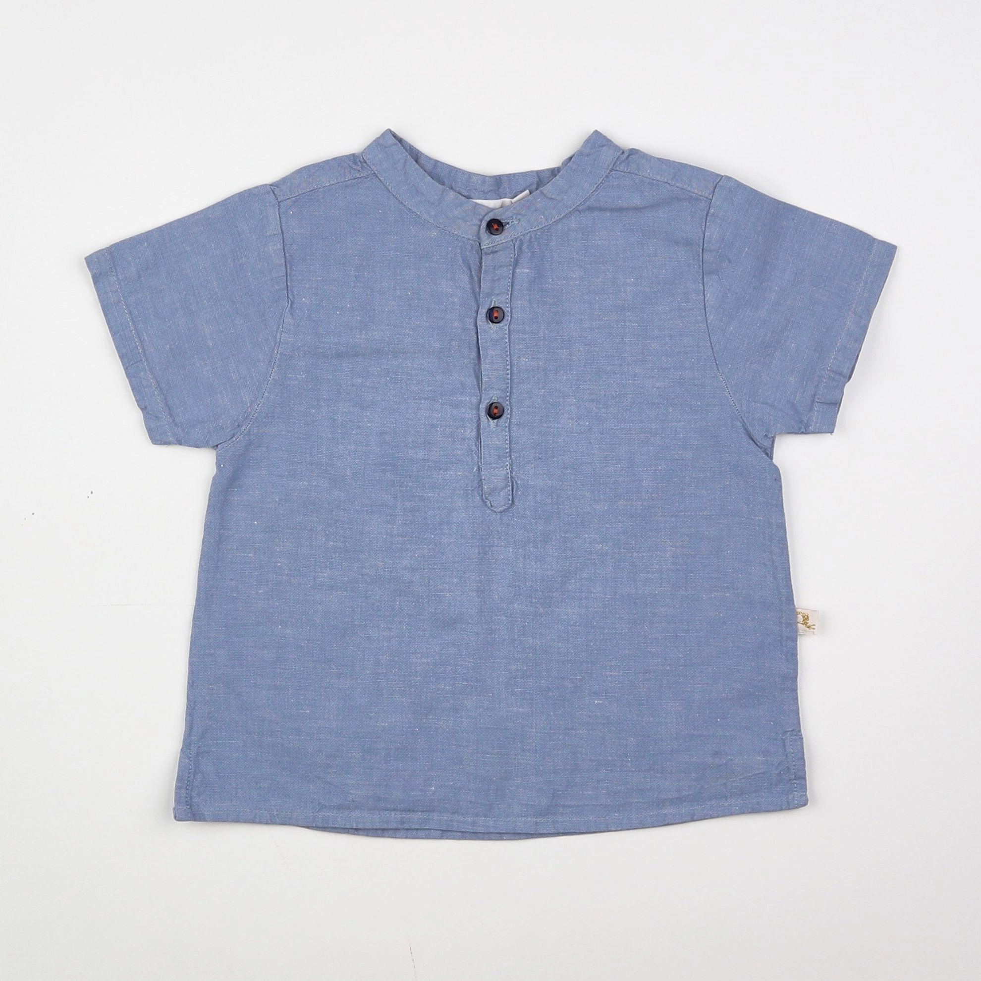 Les Enfantines - chemise bleu - 2 ans