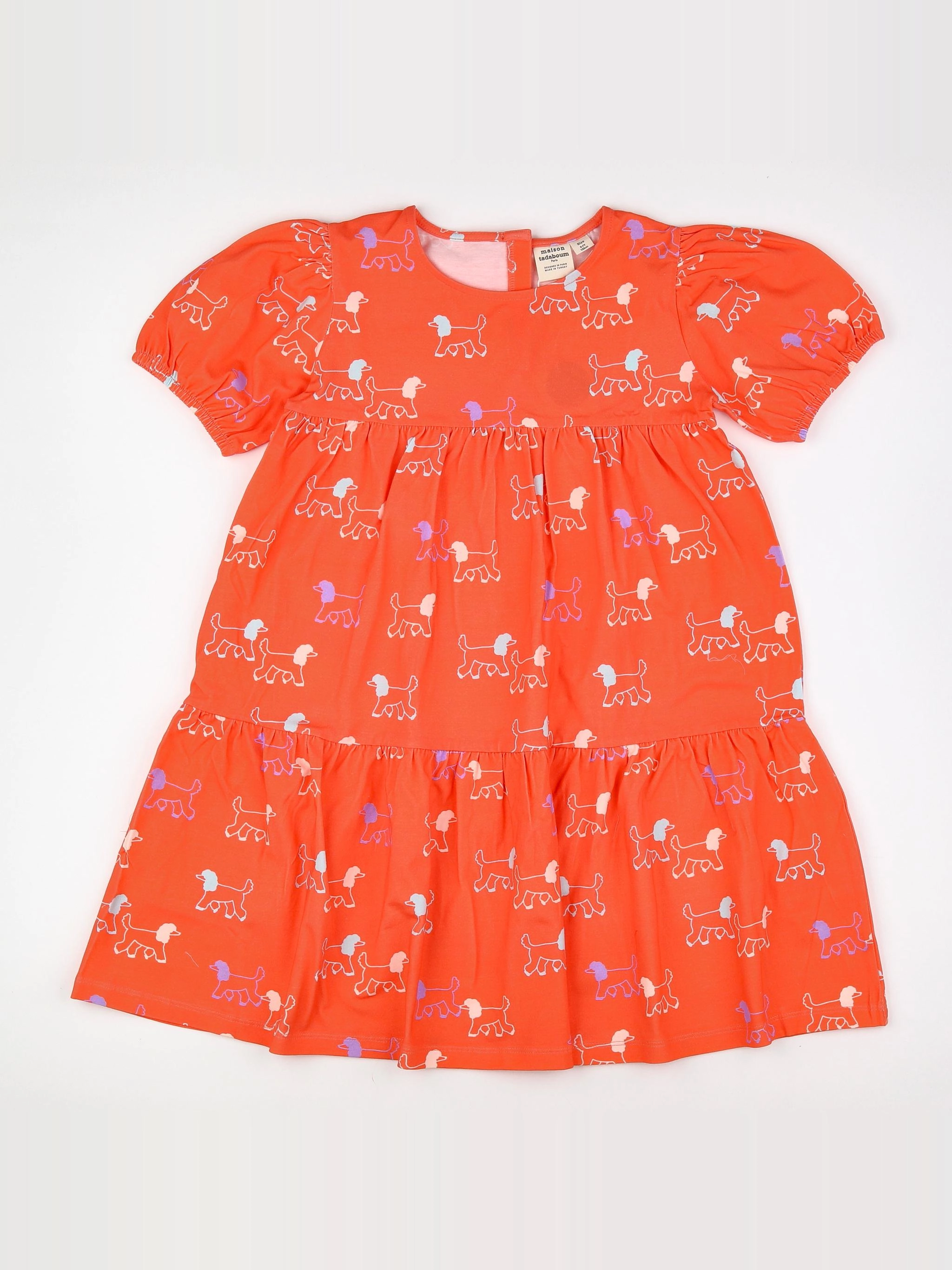 Maison Tadaboum - robe orange (état neuf) - 10/11 ans