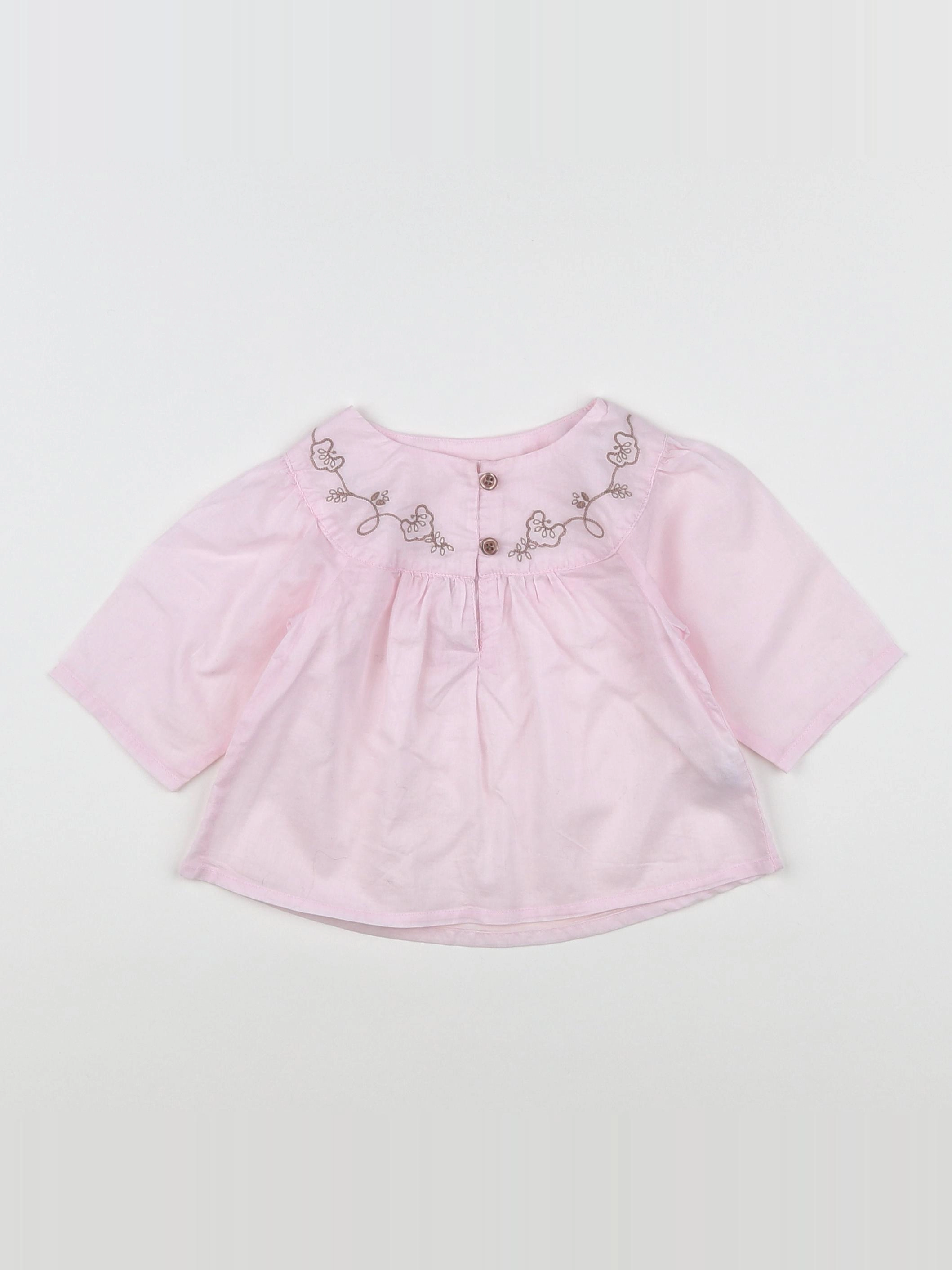Natalys - blouse rose - 3 mois