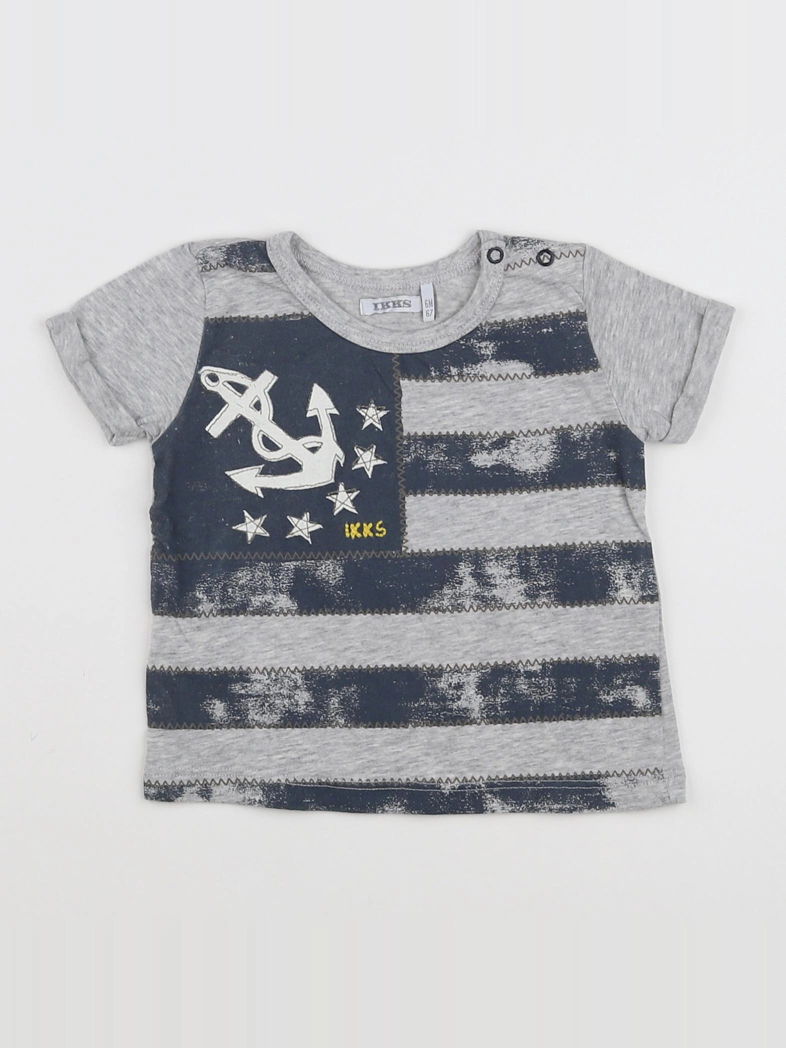 IKKS - tee-shirt gris, multicolore - 6 mois