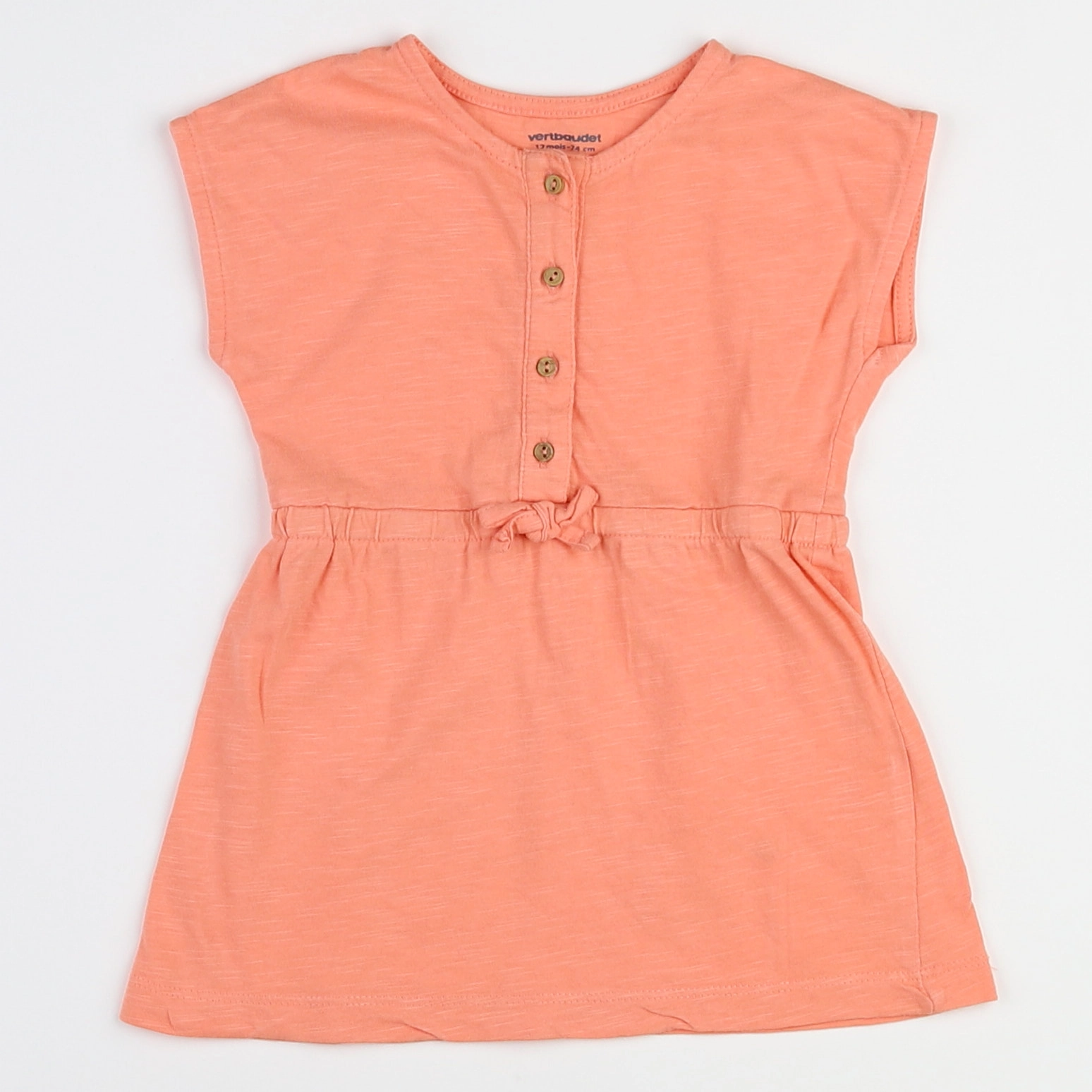Vertbaudet - robe orange - 12 mois