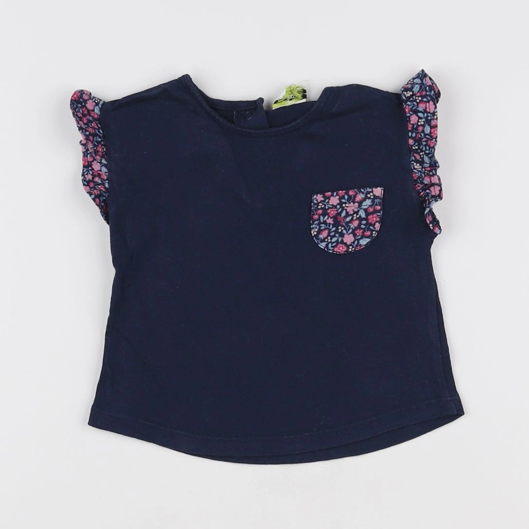 Tape à l'oeil - tee-shirt bleu, rose - 6 mois