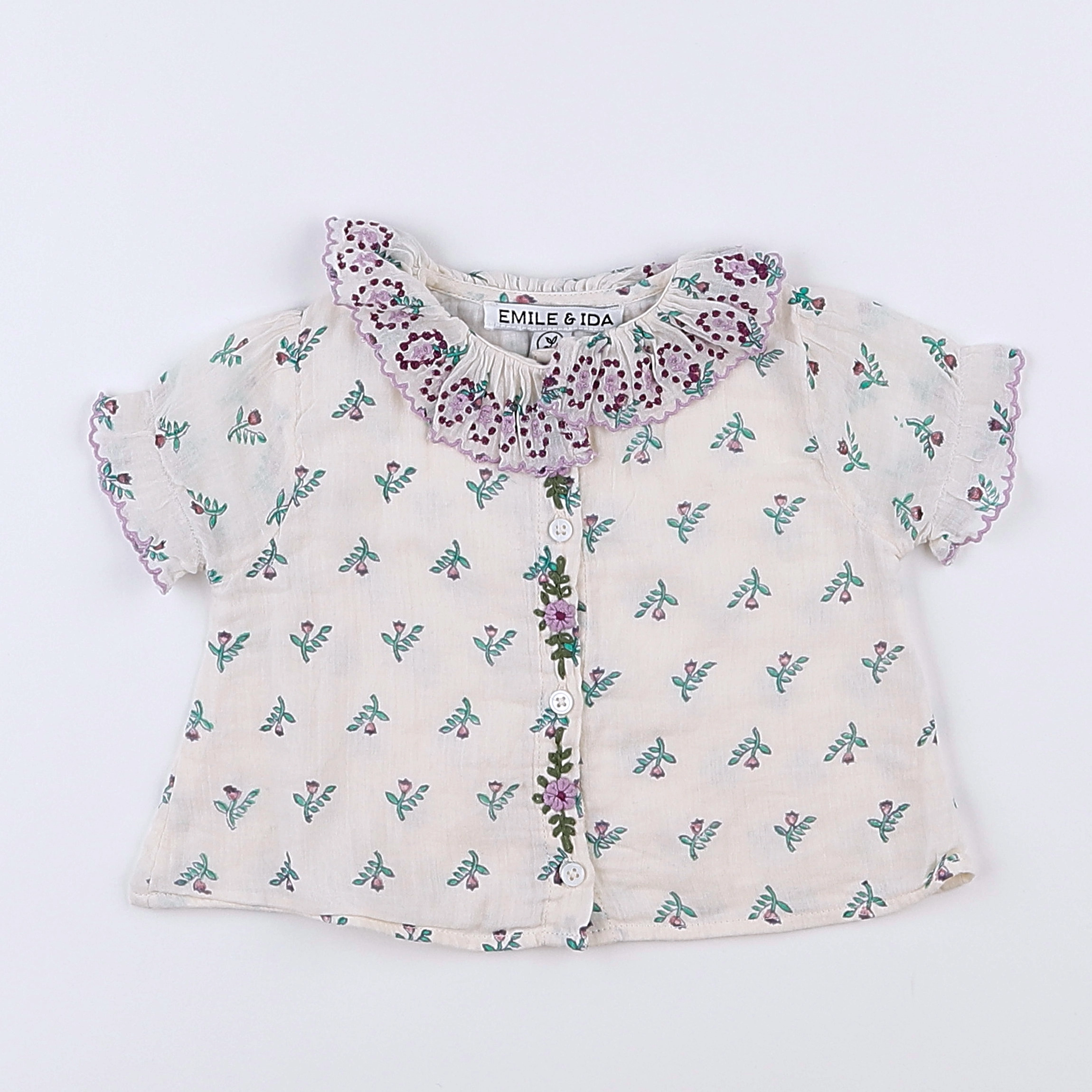 Emile et Ida - blouse multicolore - 3 mois