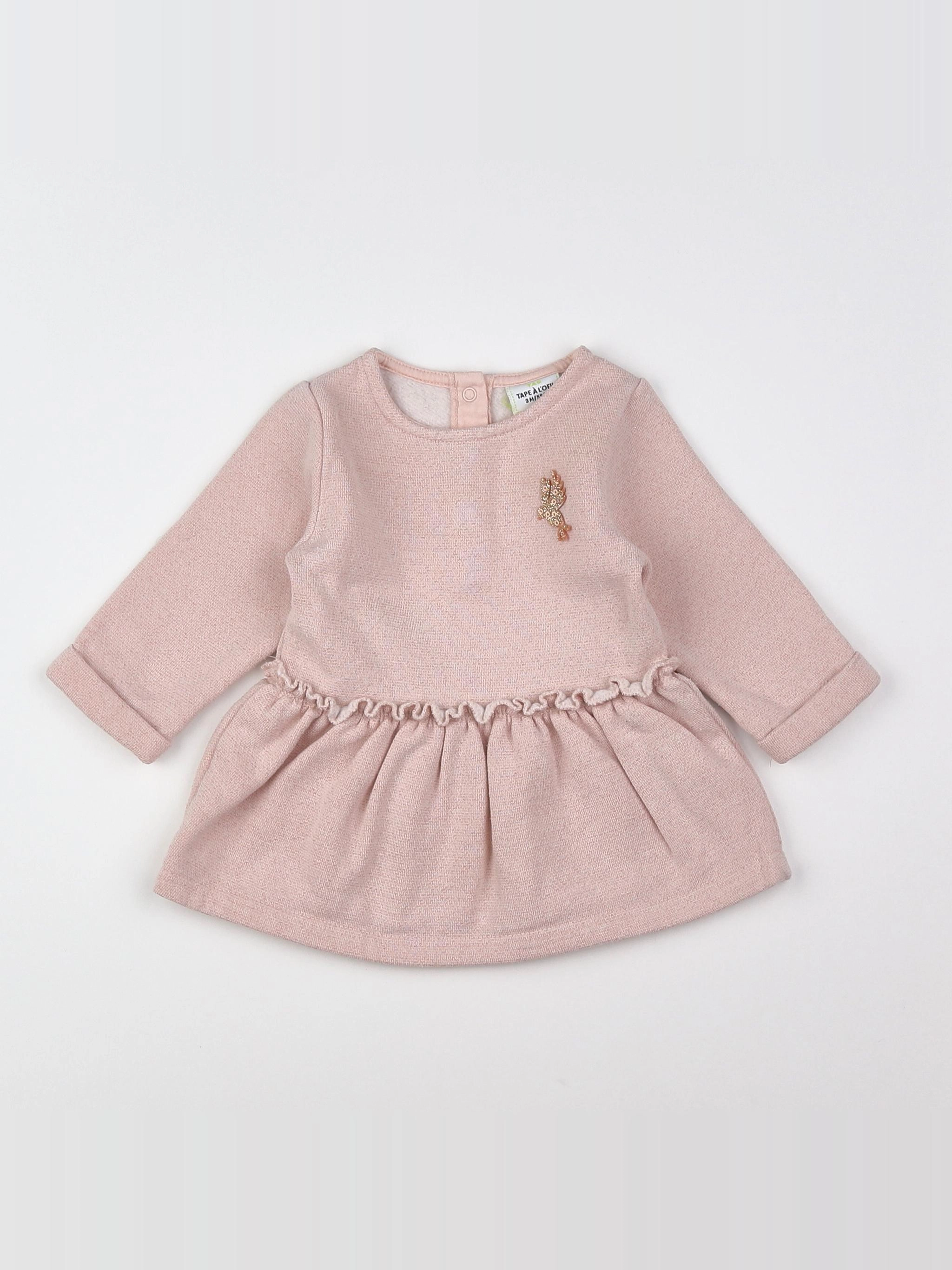 Tape à l'oeil - robe rose - 3 mois
