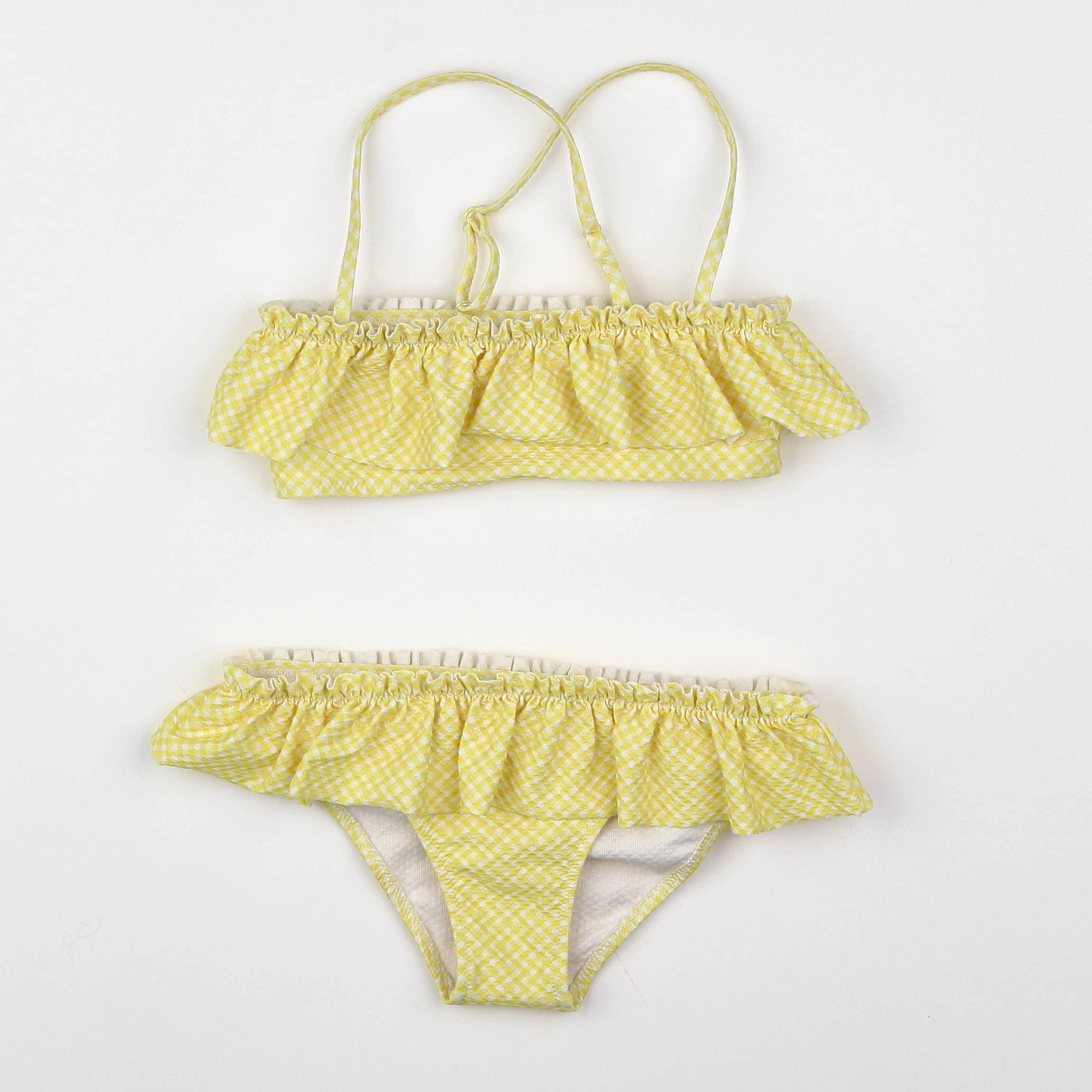 Bonton - maillot de bain jaune, blanc - 8 ans