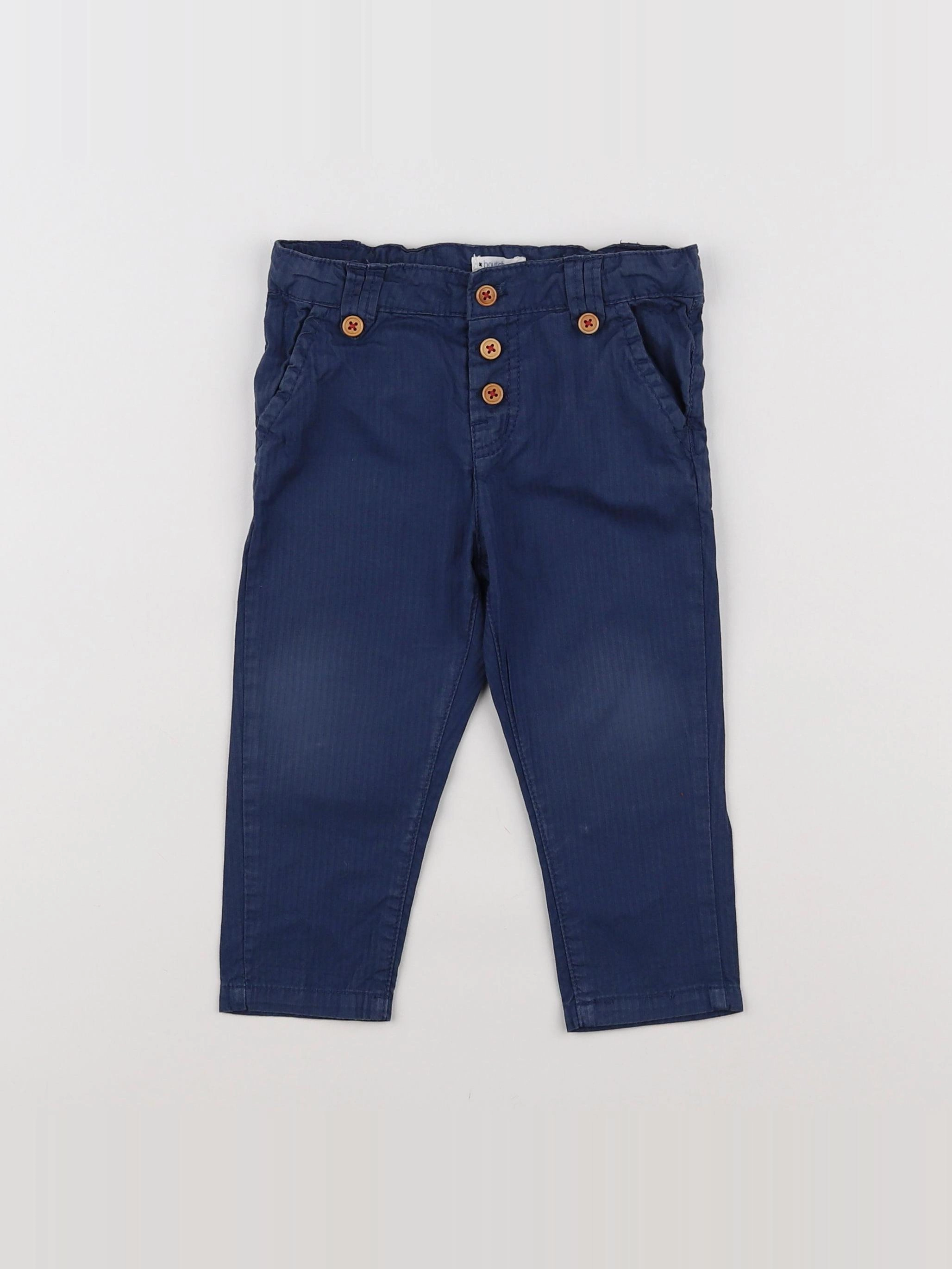 Boutchou - pantalon bleu - 12 mois