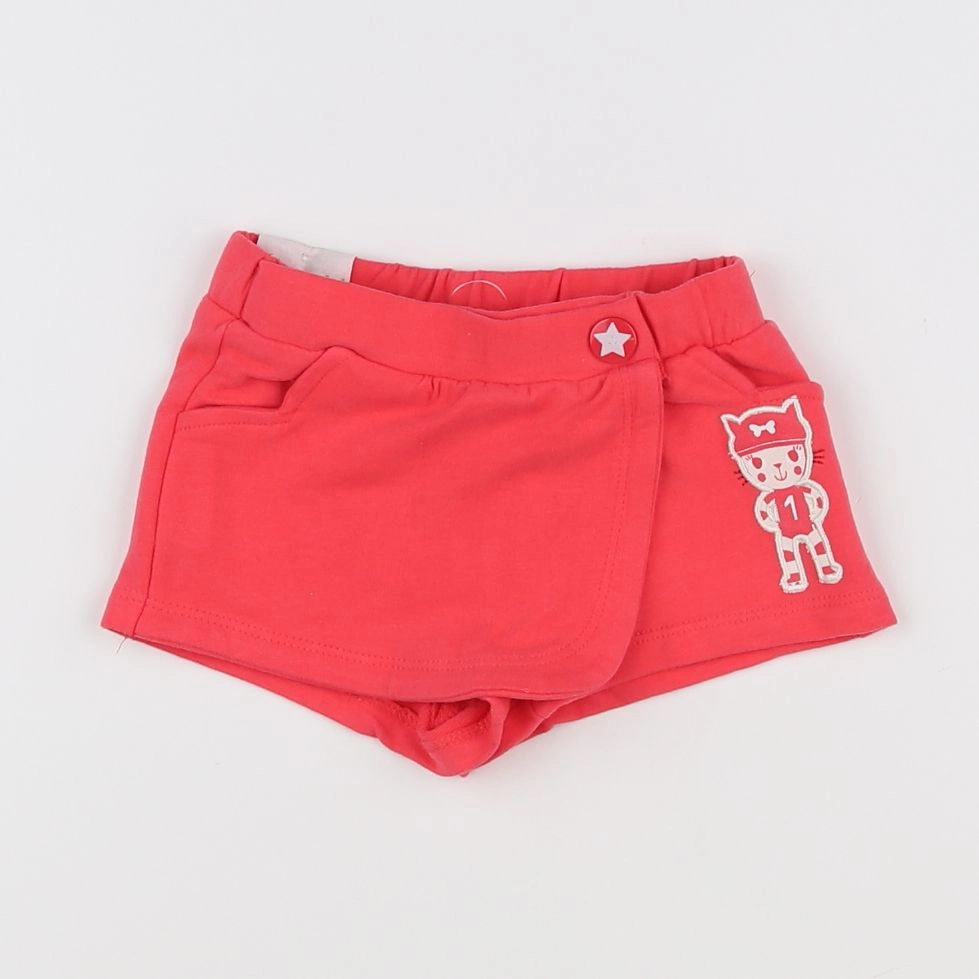 Vertbaudet - jupe short rose (état neuf) - 2 ans