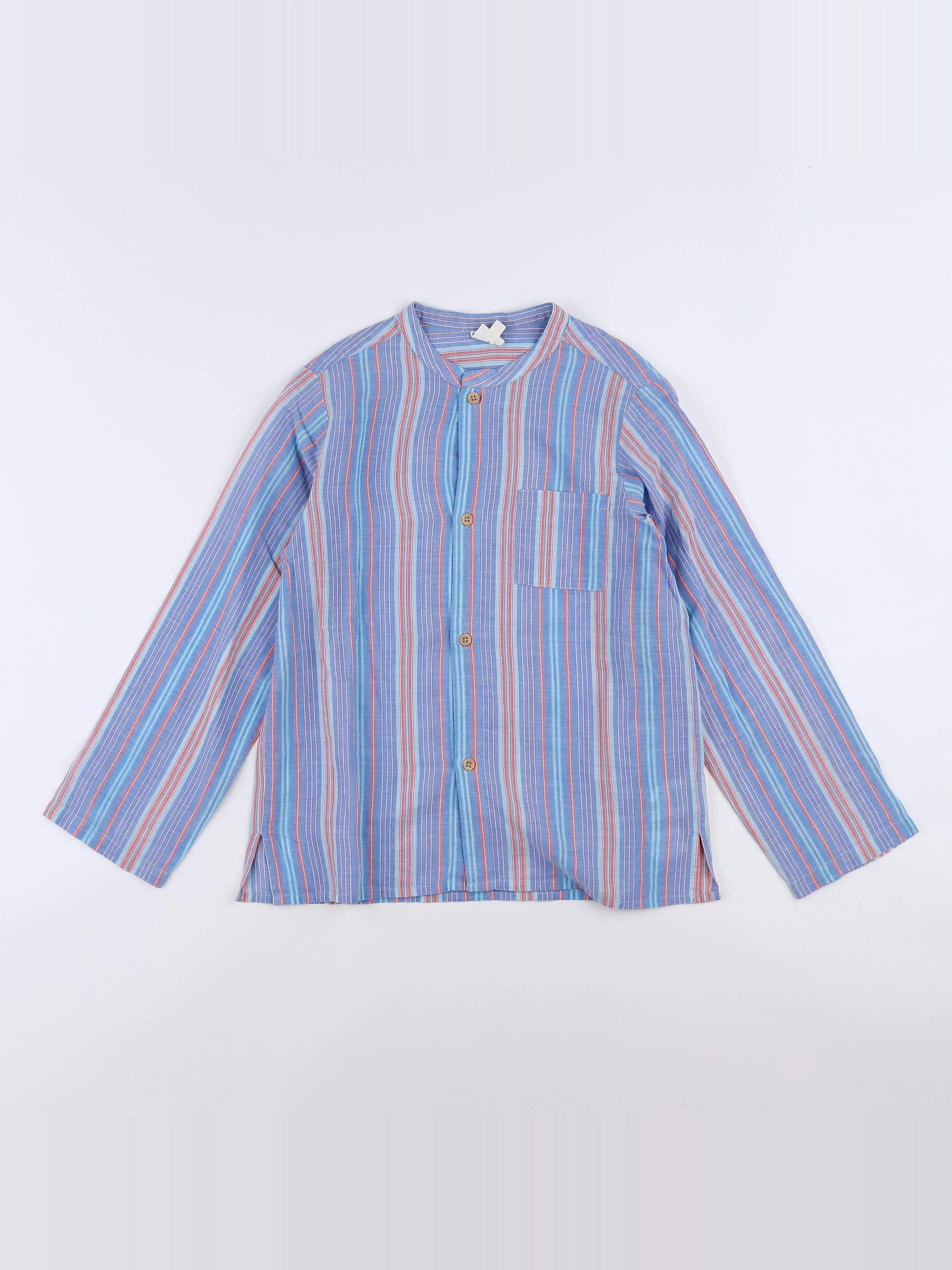 Bonton - chemise bleu - 8 ans
