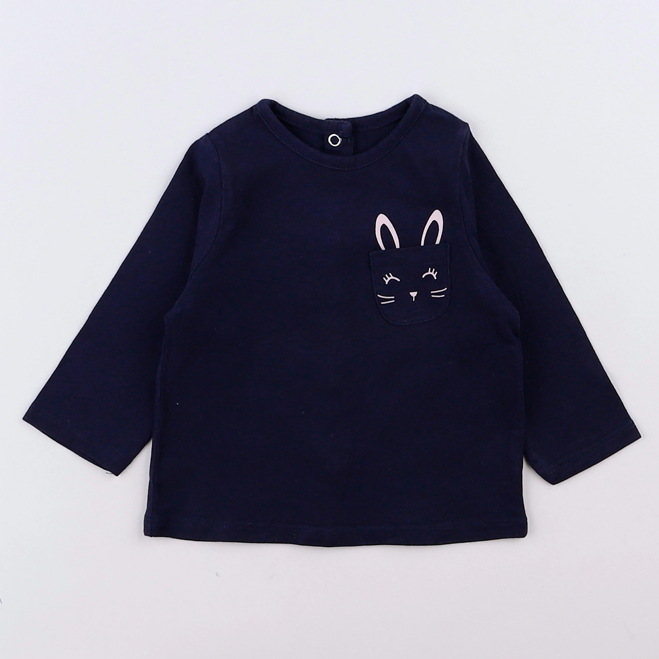 Vertbaudet - tee-shirt bleu - 3 mois