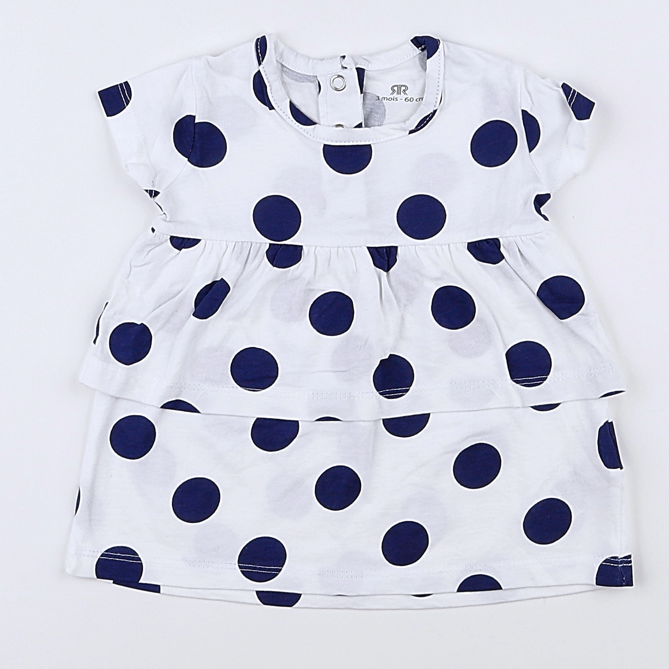 La Redoute - robe blanc, bleu - 3 mois
