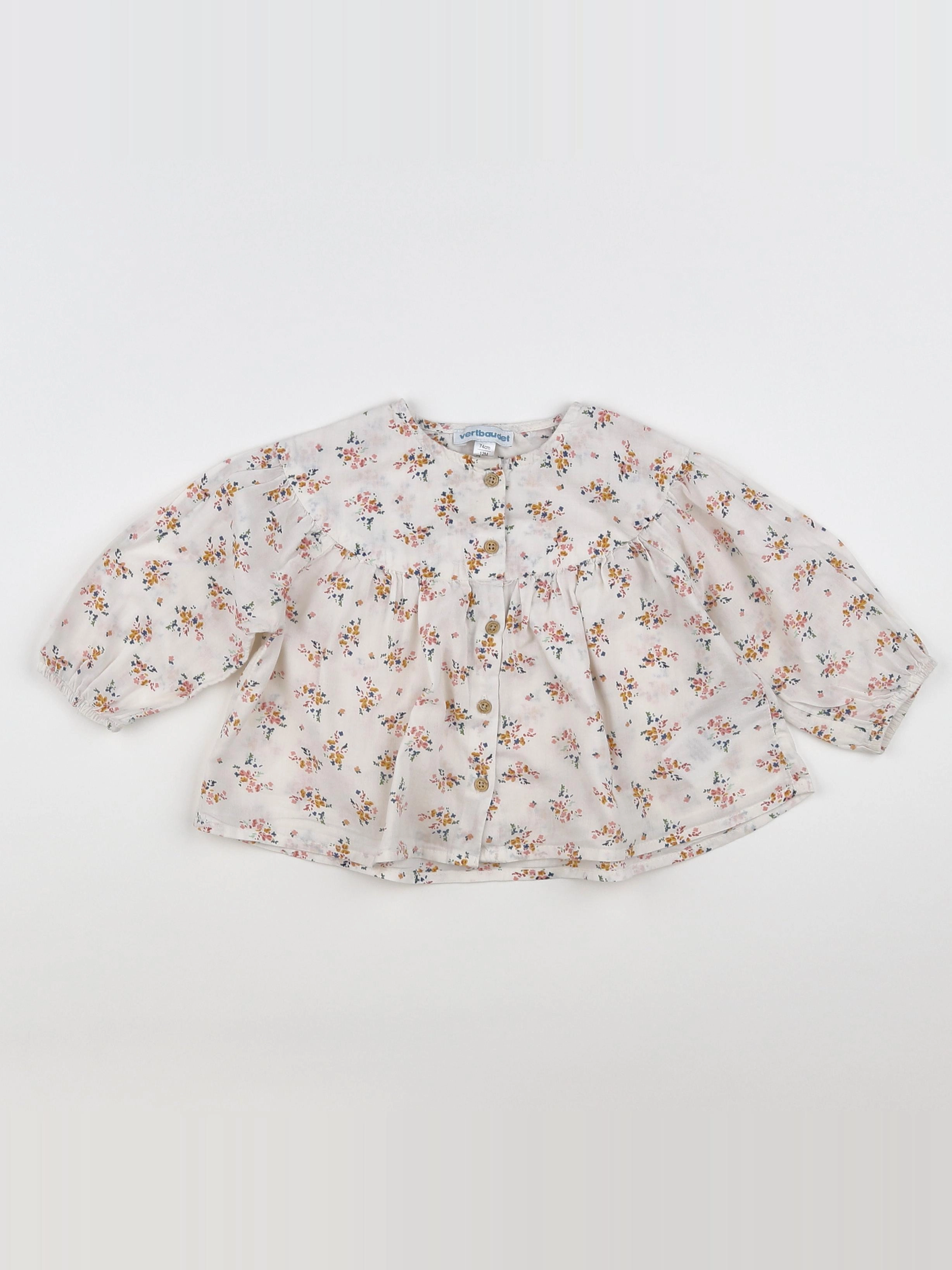 Vertbaudet - blouse blanc - 12 mois