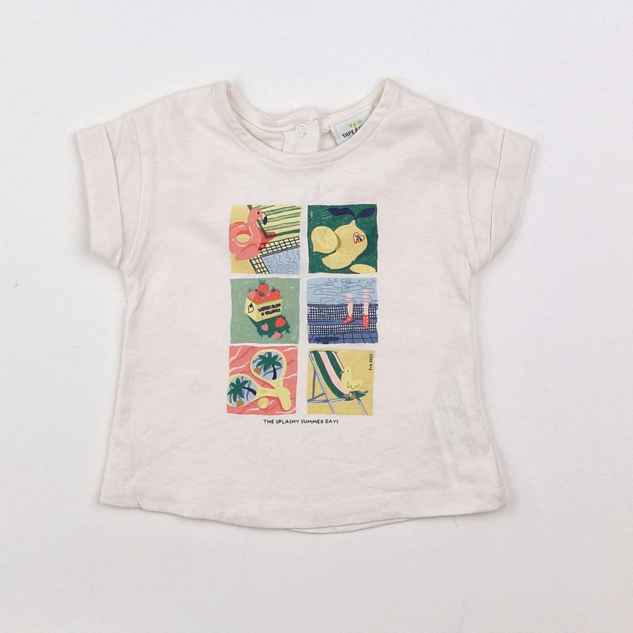 Tape à l'oeil - tee-shirt beige - 3 mois