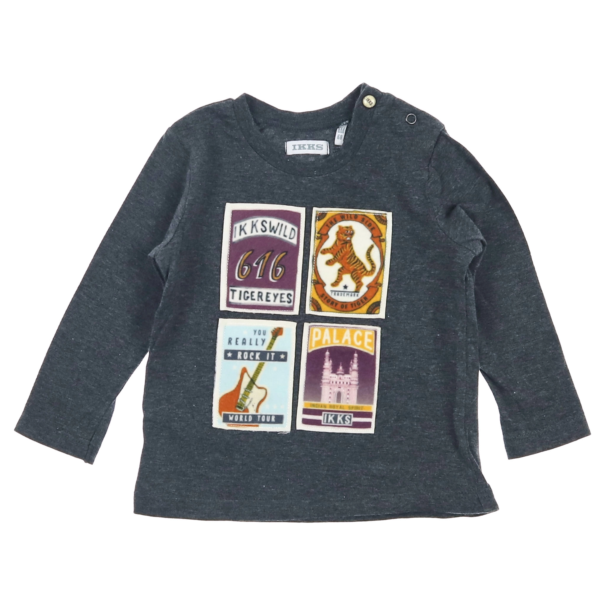 IKKS - tee-shirt gris - 6 mois