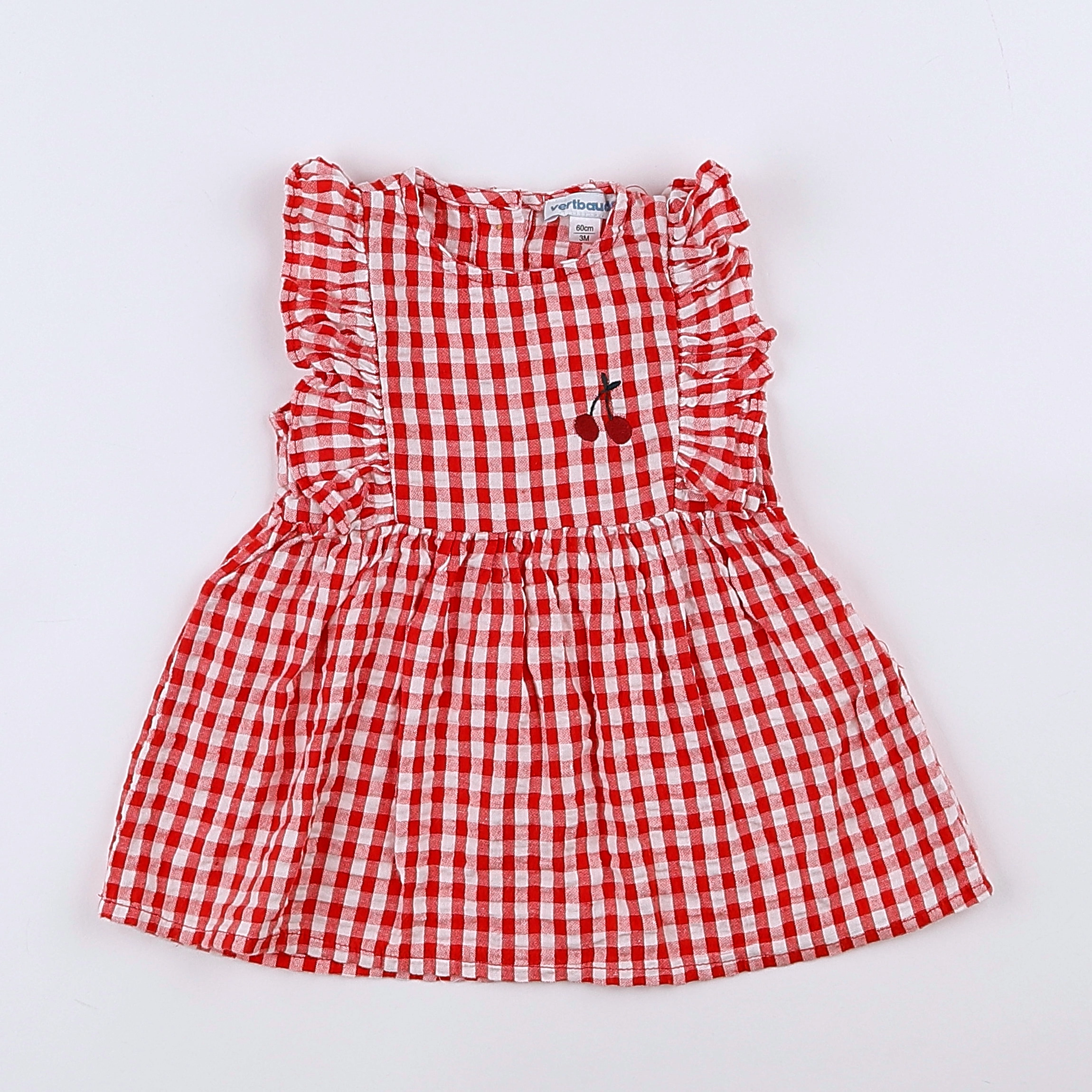 Vertbaudet - robe rouge - 3 mois