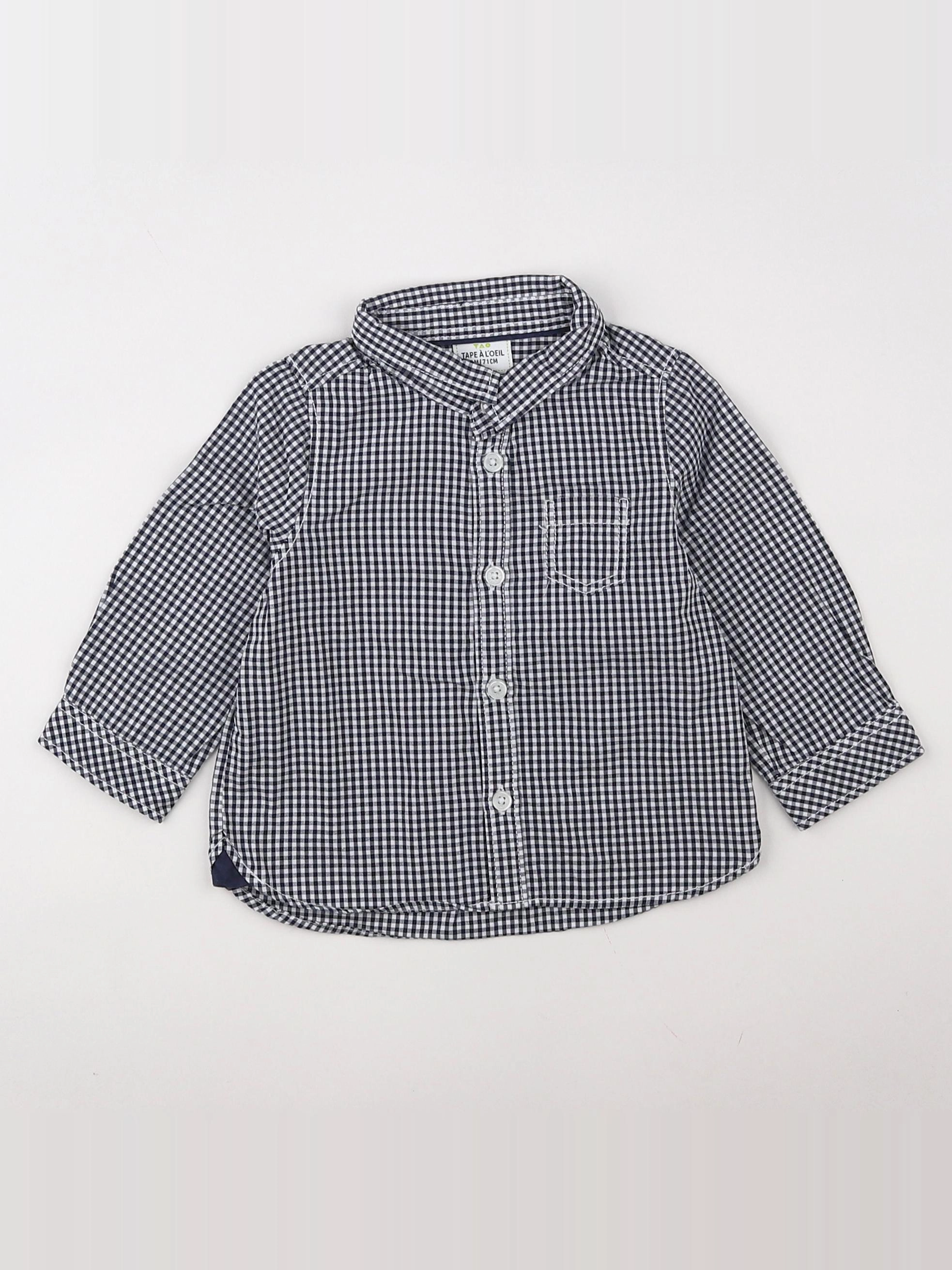 Tape à l'oeil - chemise blanc, noir - 9 mois