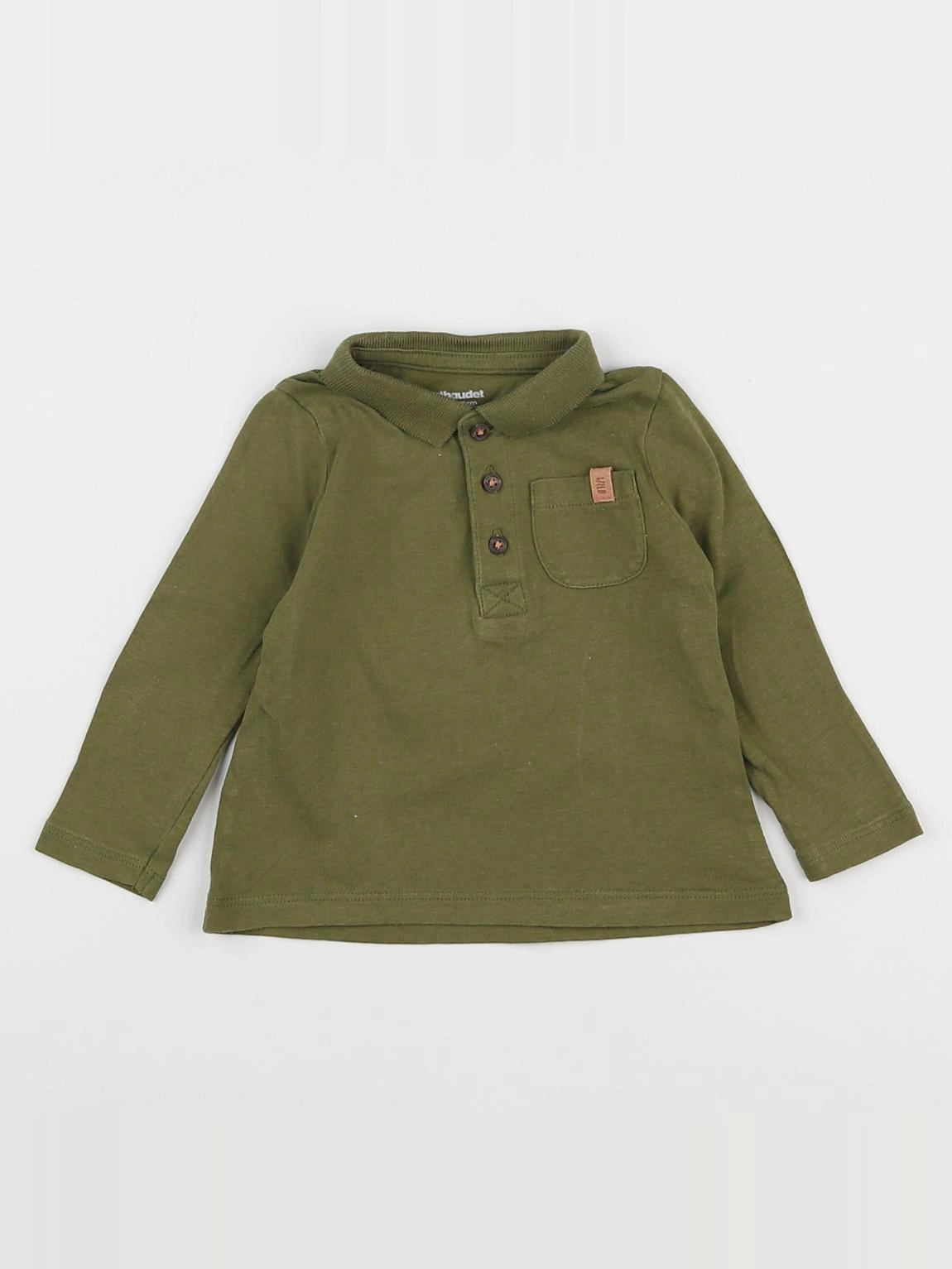 Vertbaudet - polo vert - 6 mois