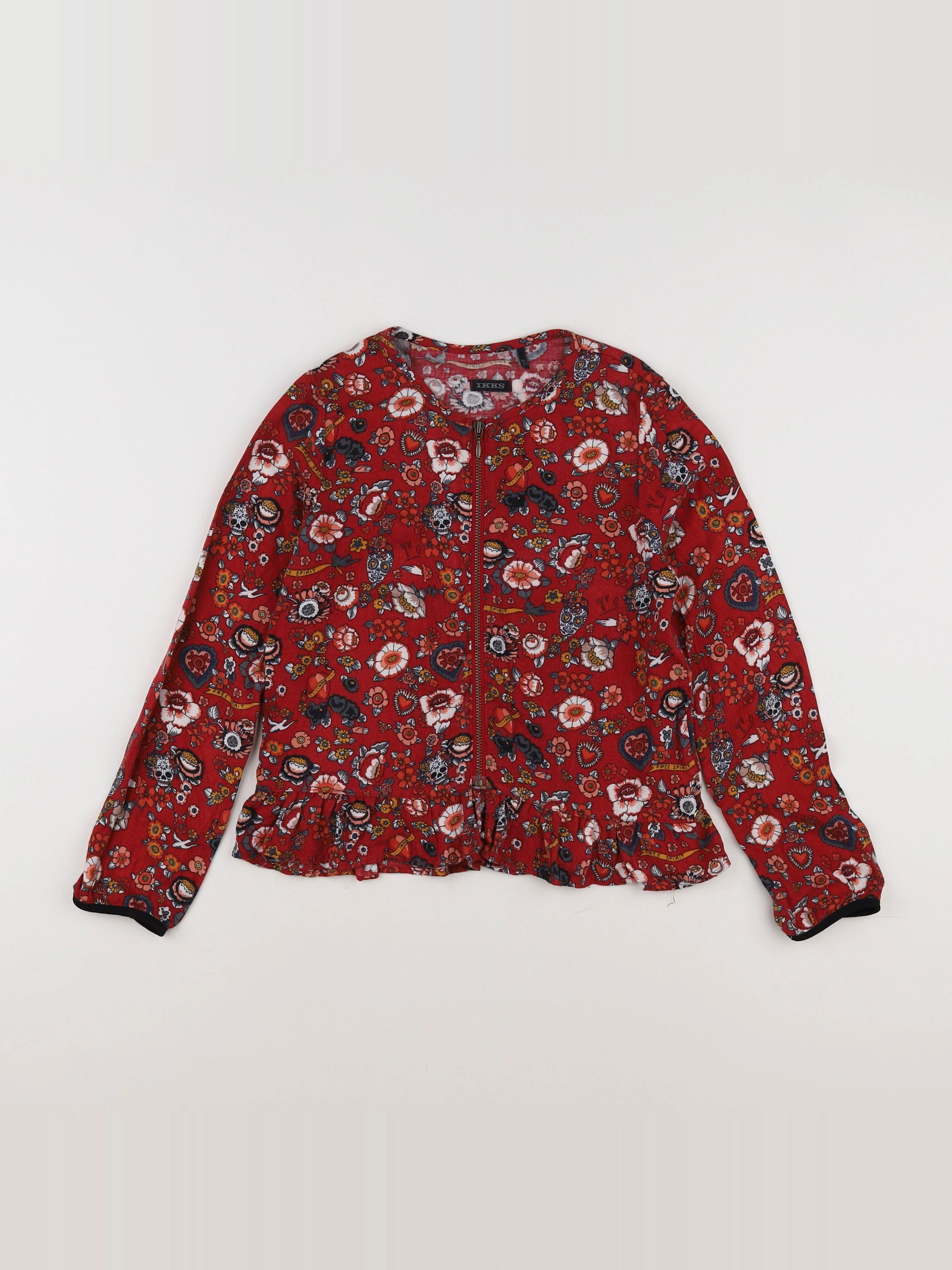 IKKS - blouse rouge - 8 ans