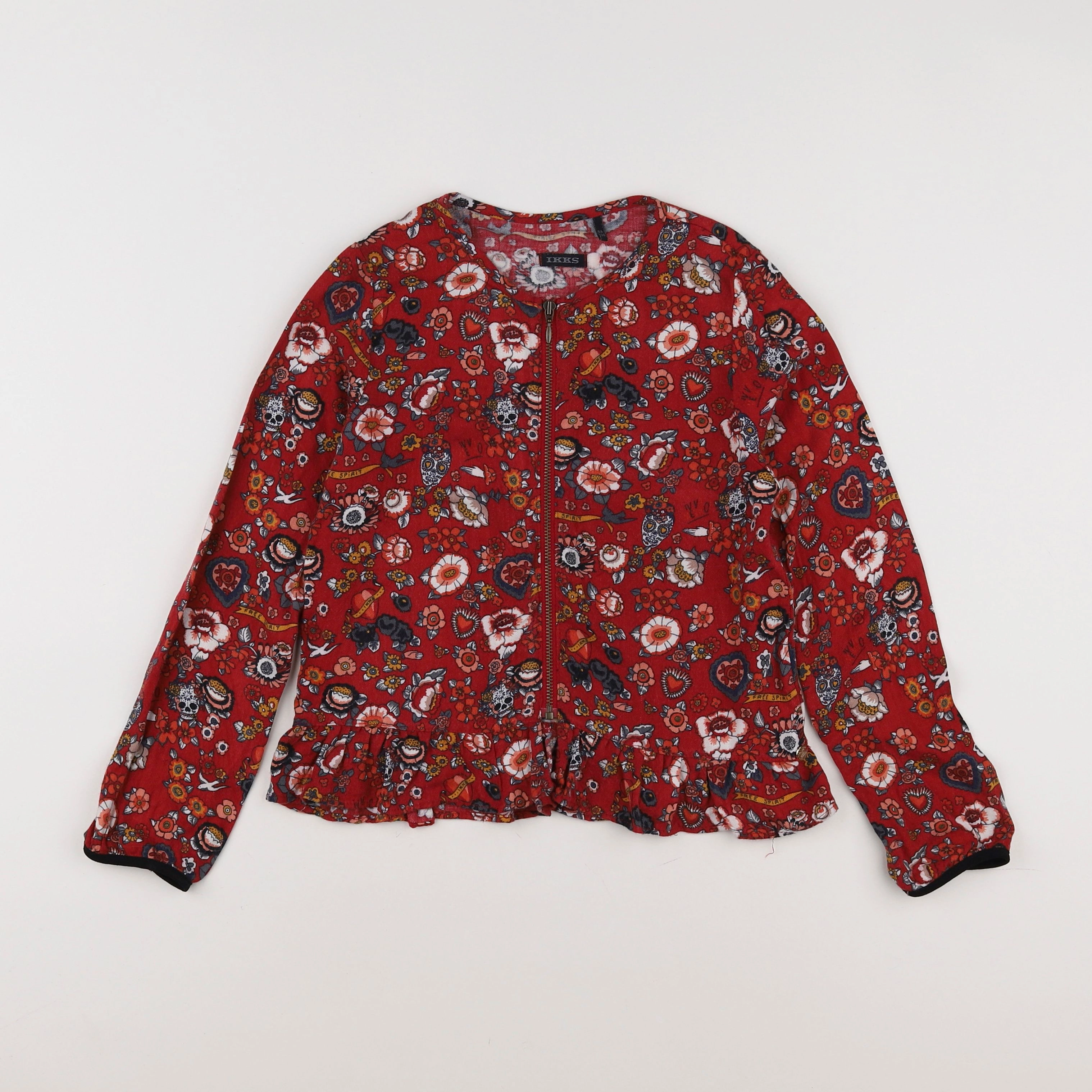 IKKS - blouse rouge - 8 ans