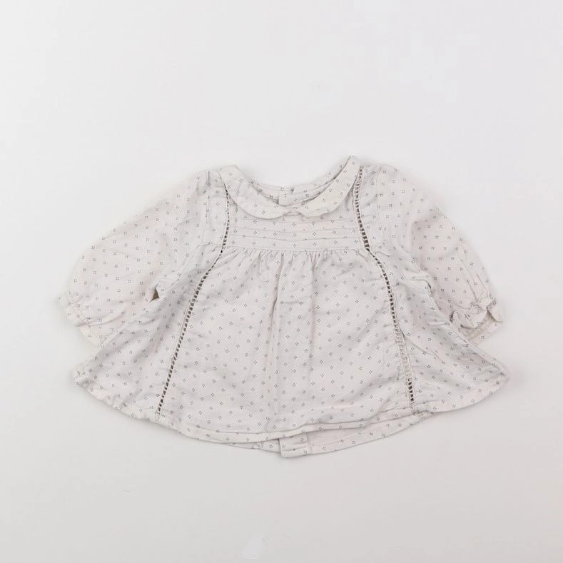 Boutchou - blouse blanc - 3 mois