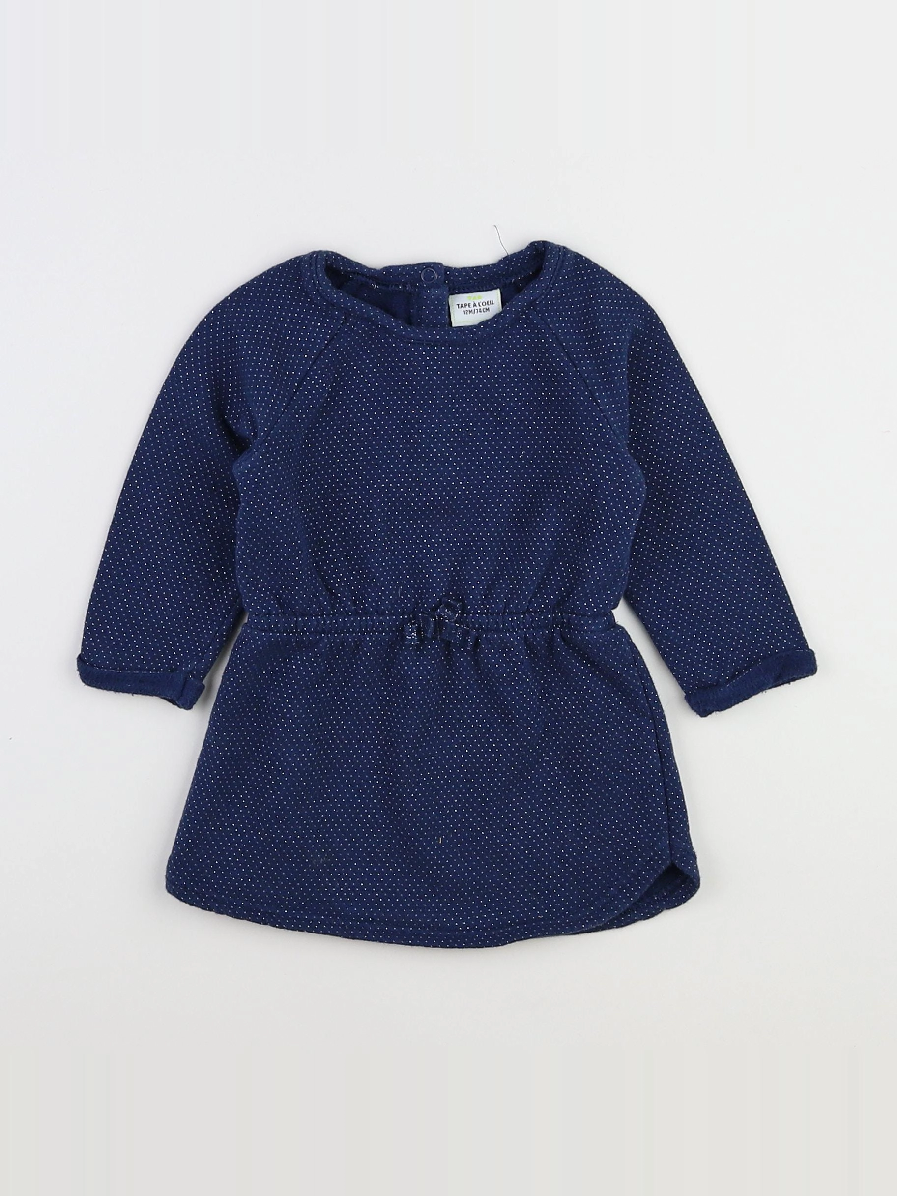 Tape à l'oeil - robe bleu, or - 12 mois
