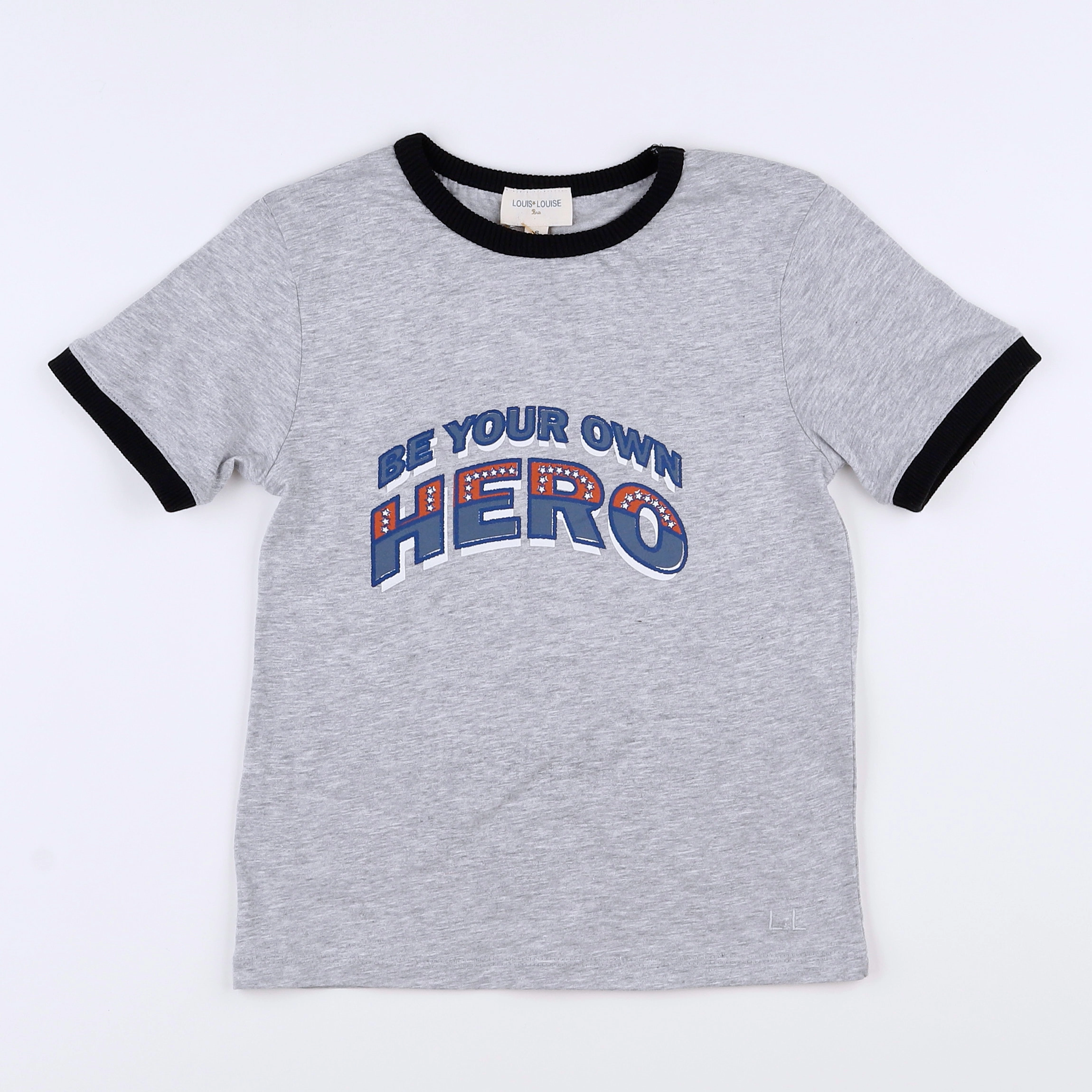 Louis Louise - tee-shirt gris (état neuf) - 6 ans