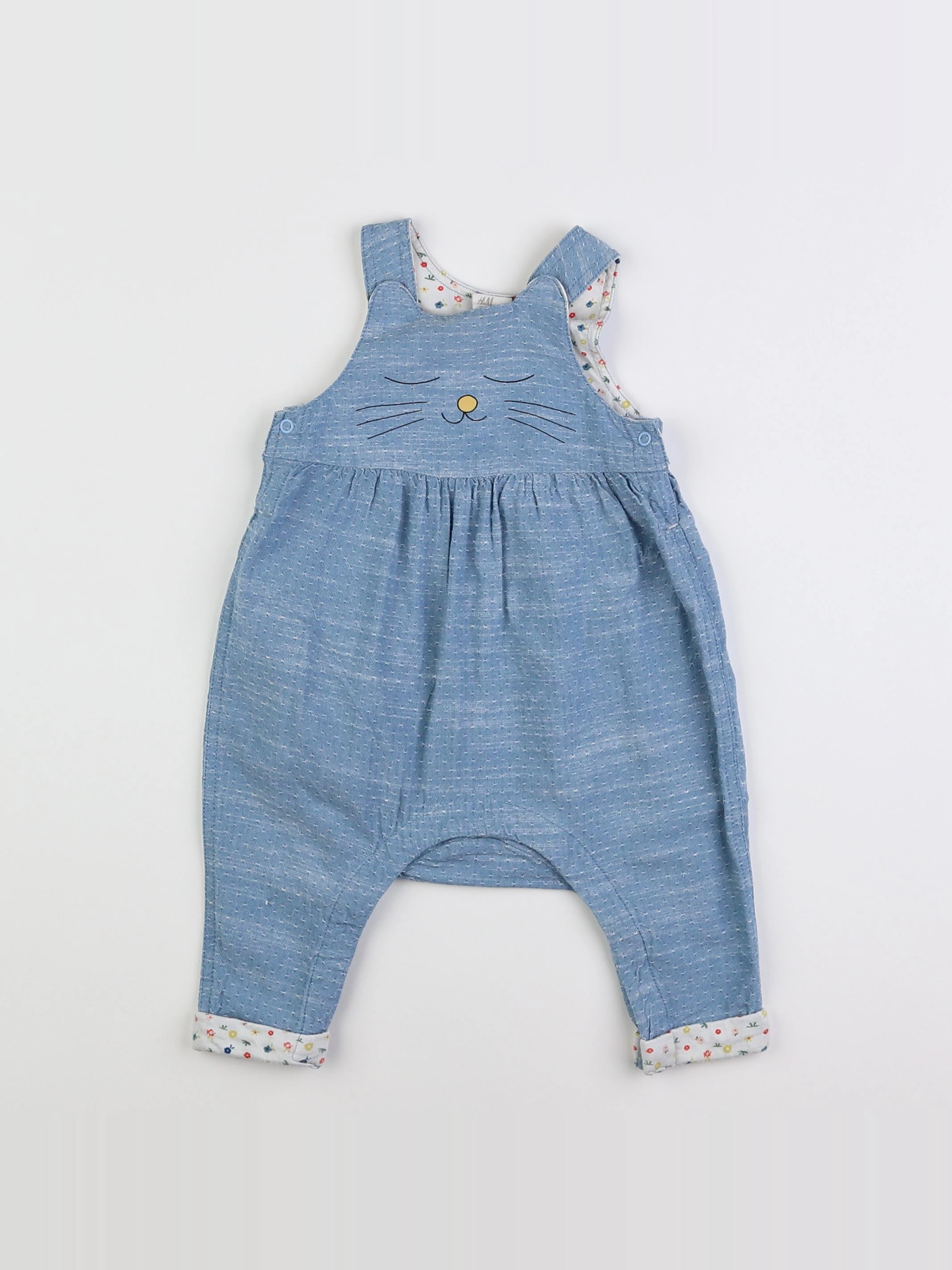 H&M - salopette bleu - 3 mois