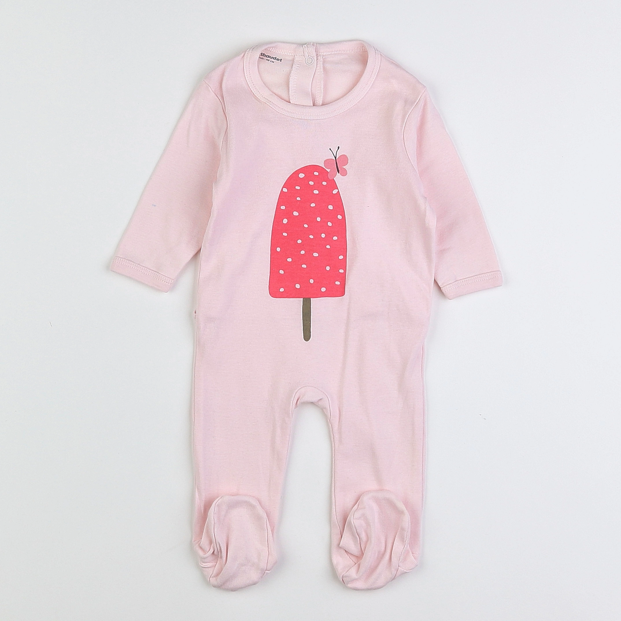 Vertbaudet - pyjama coton rose - 3 mois