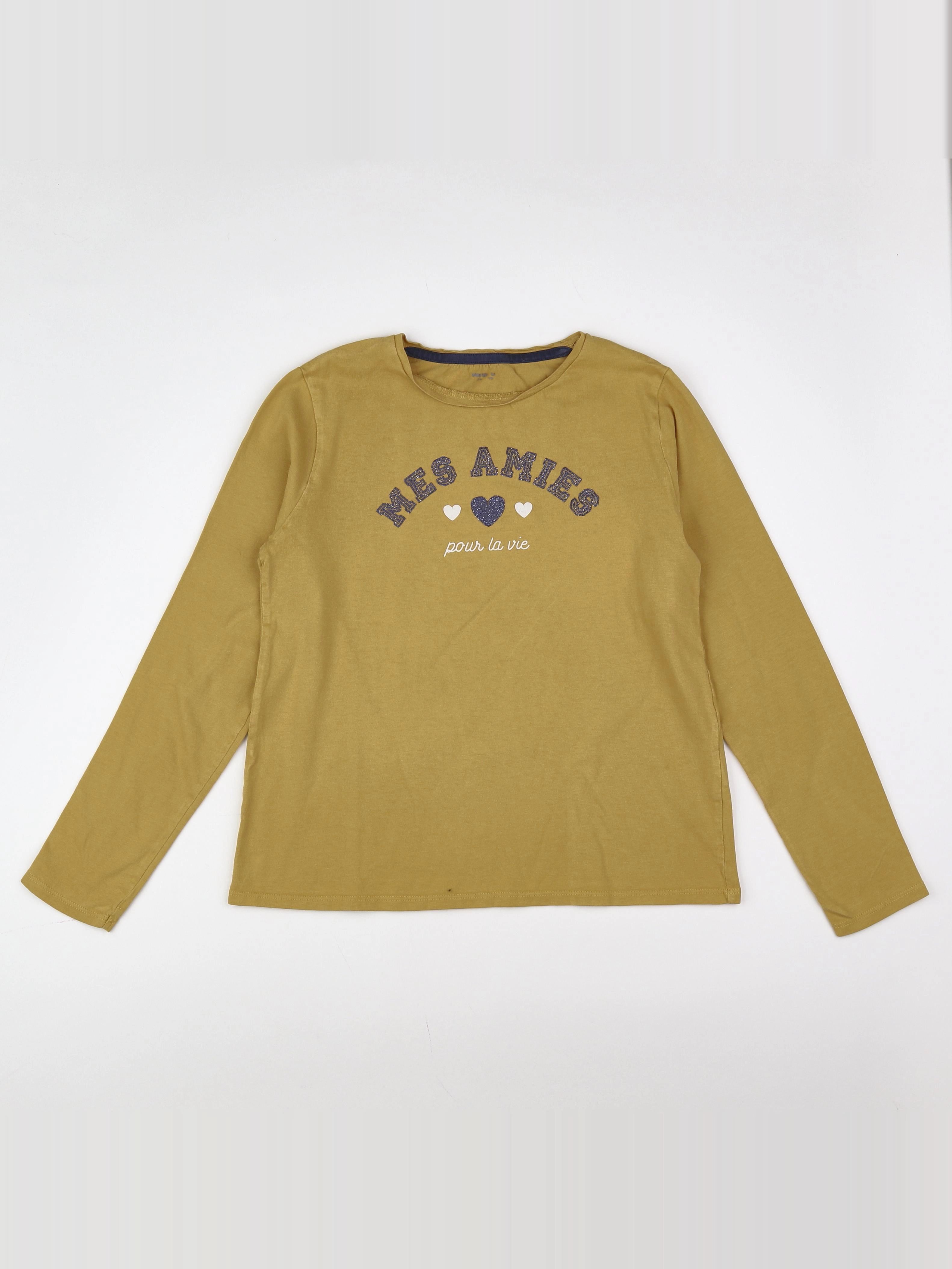 Vertbaudet - tee-shirt jaune - 12 ans