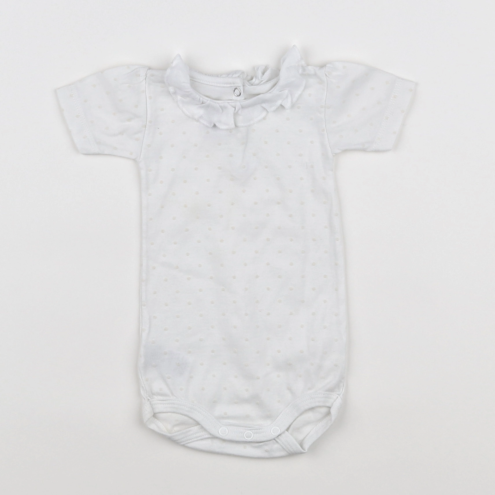 Petit Bateau - body vetement blanc - 3 mois