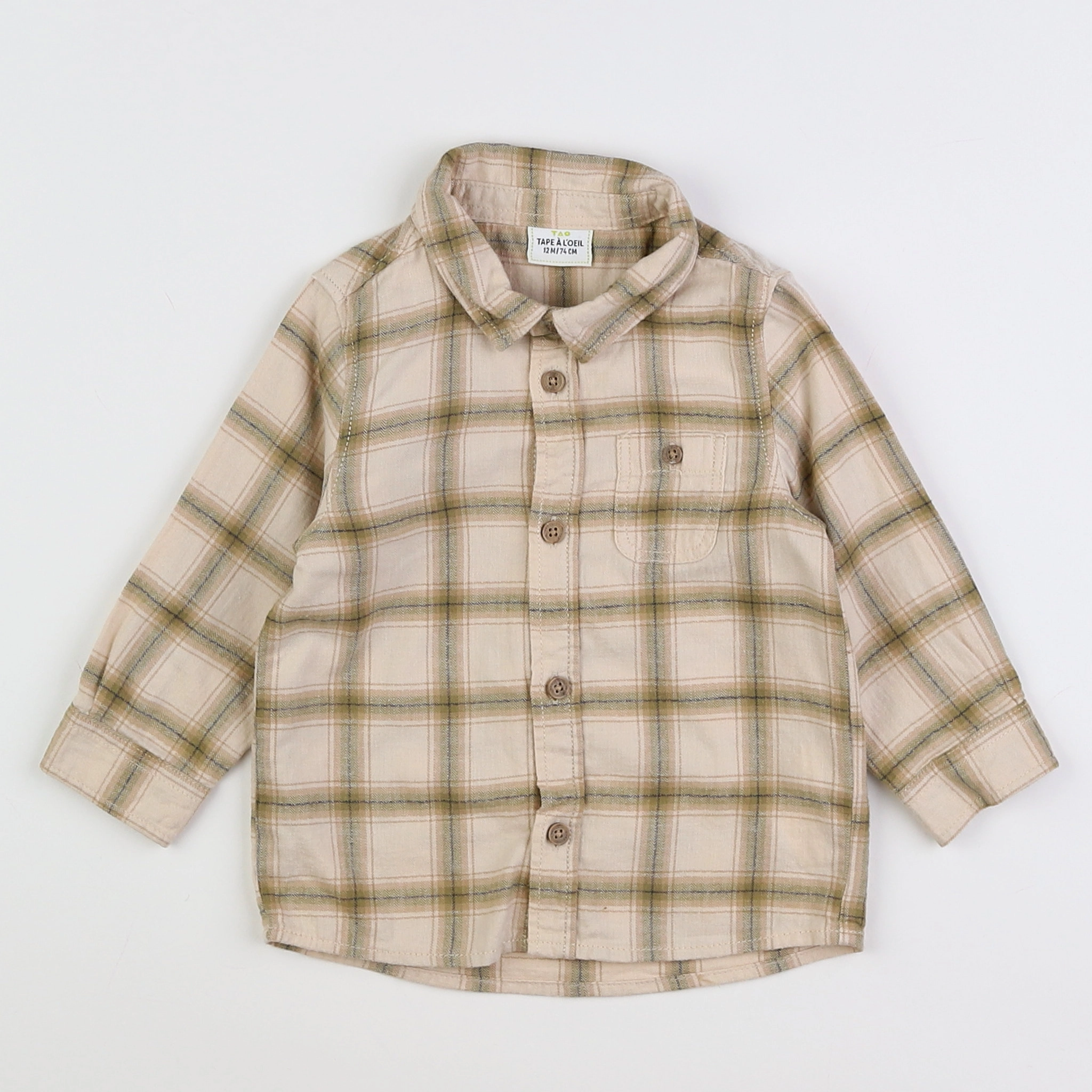 Tape à l'oeil - chemise marron - 12 mois