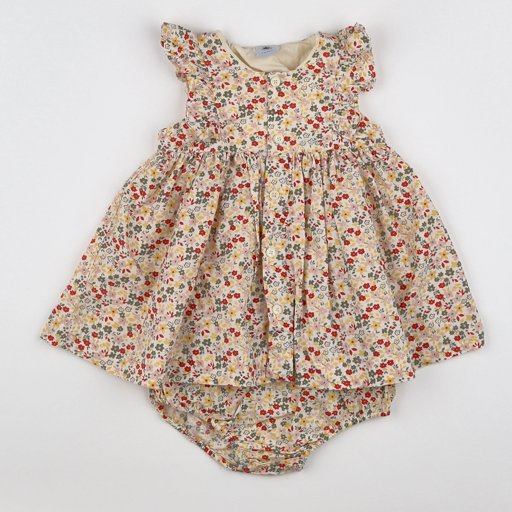 Petit Bateau - robe multicolore - 12 mois
