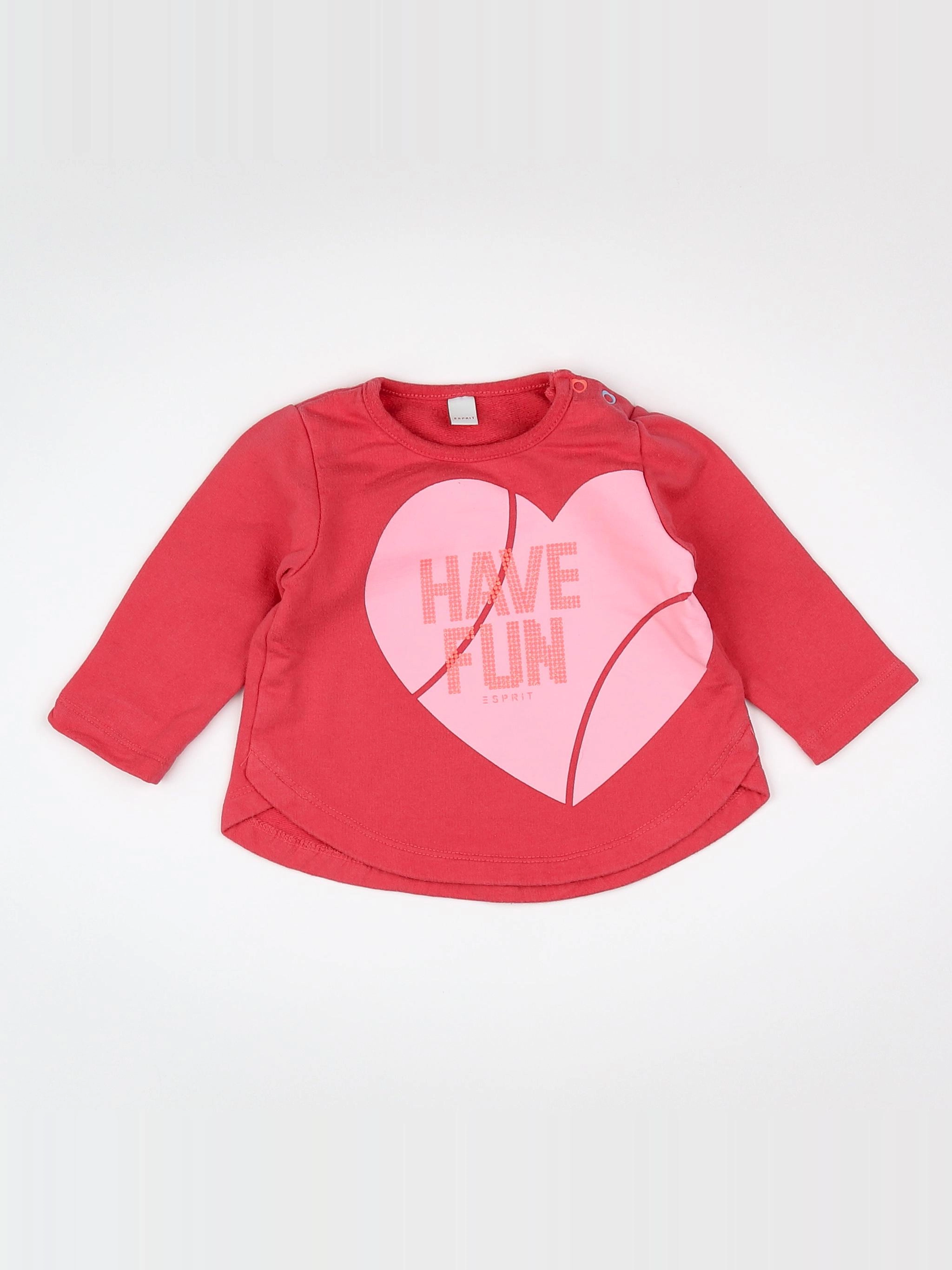 Esprit - sweat rose - 3 mois