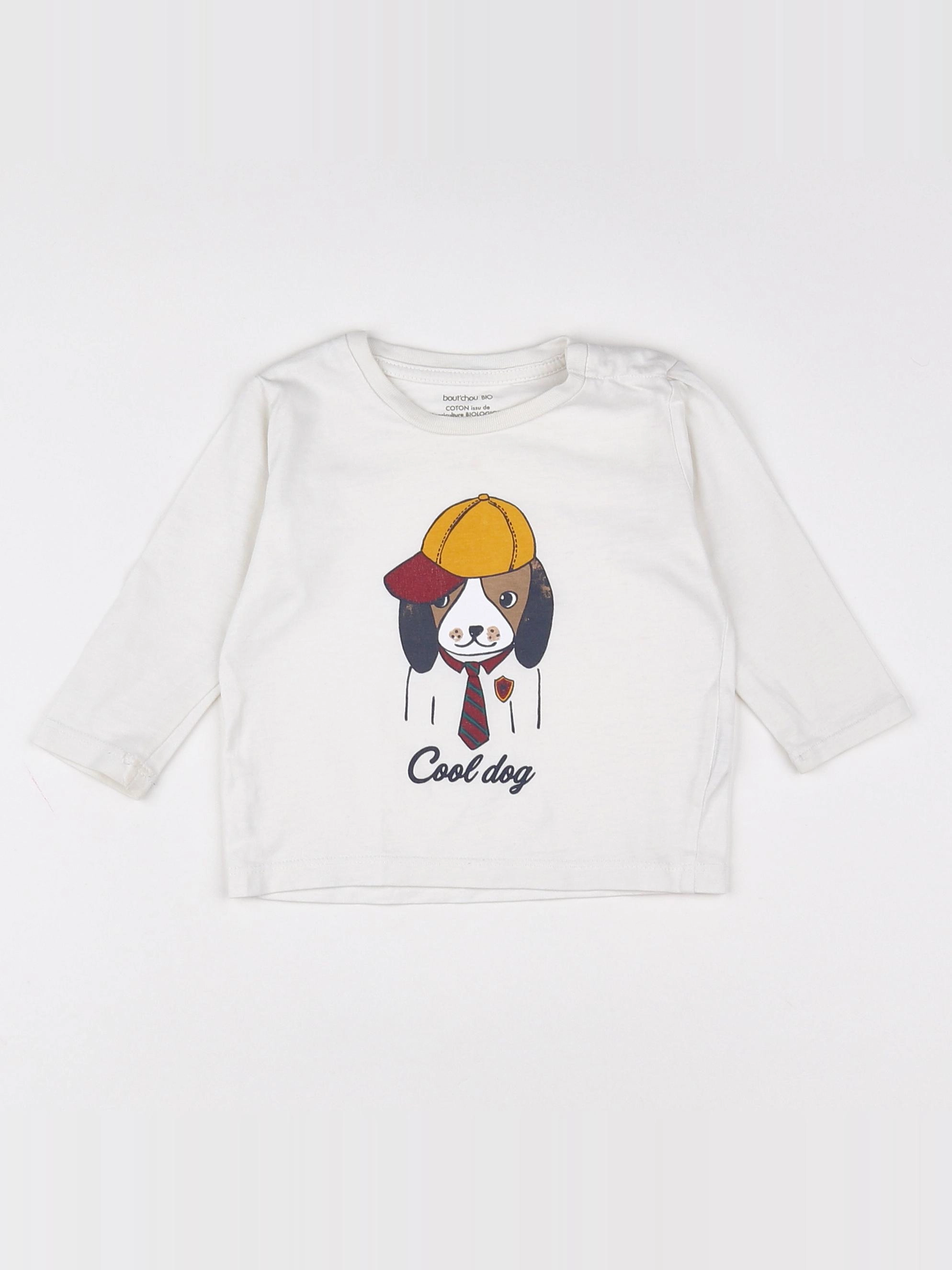 Boutchou - tee-shirt blanc - 9 mois