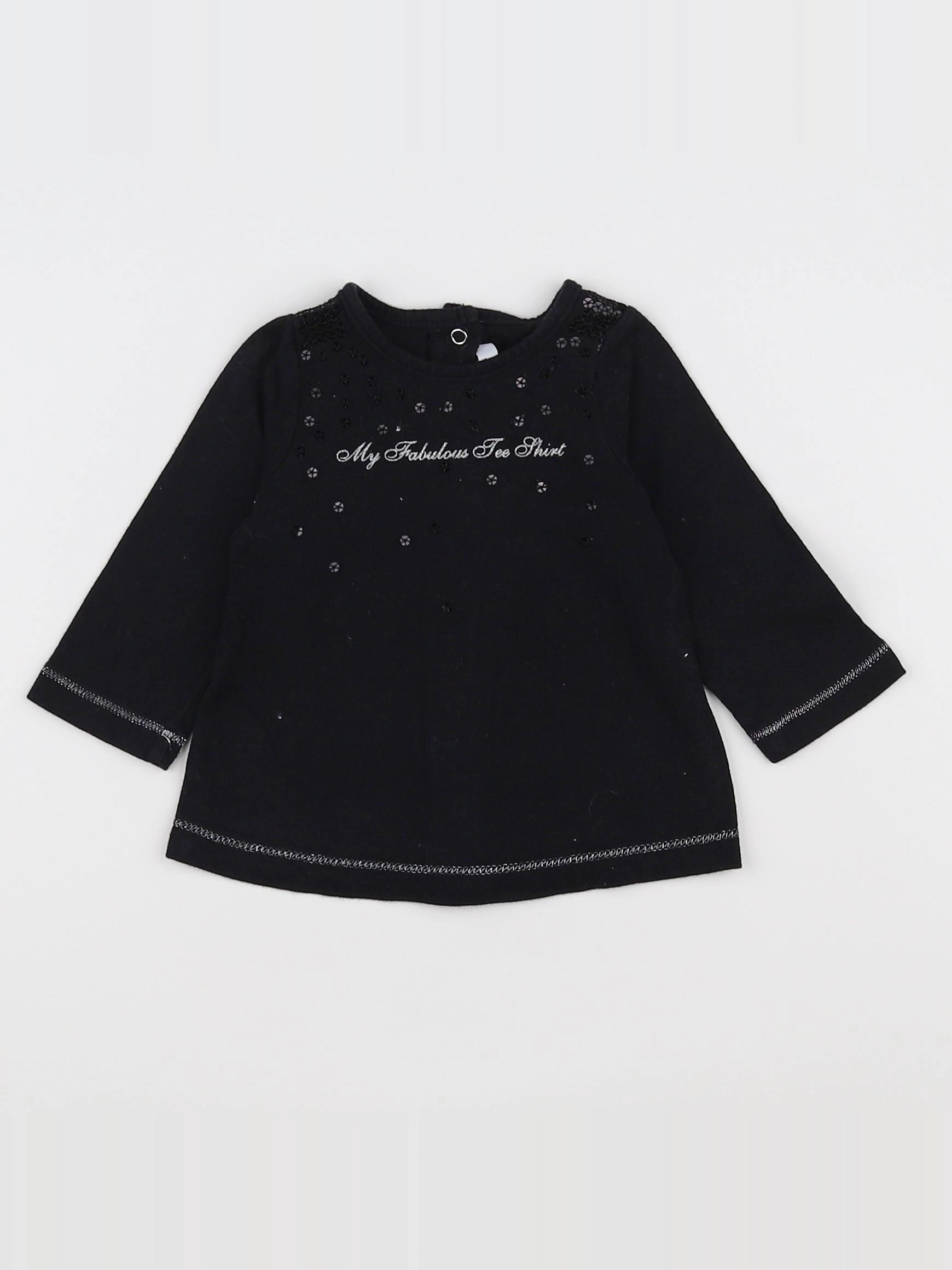 Tape à l'oeil - tee-shirt noir - 3 mois