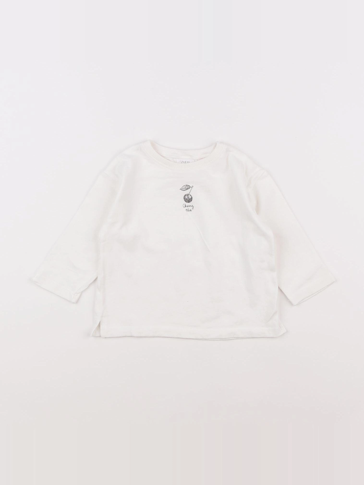 Zara - tee-shirt blanc - 6/9 mois