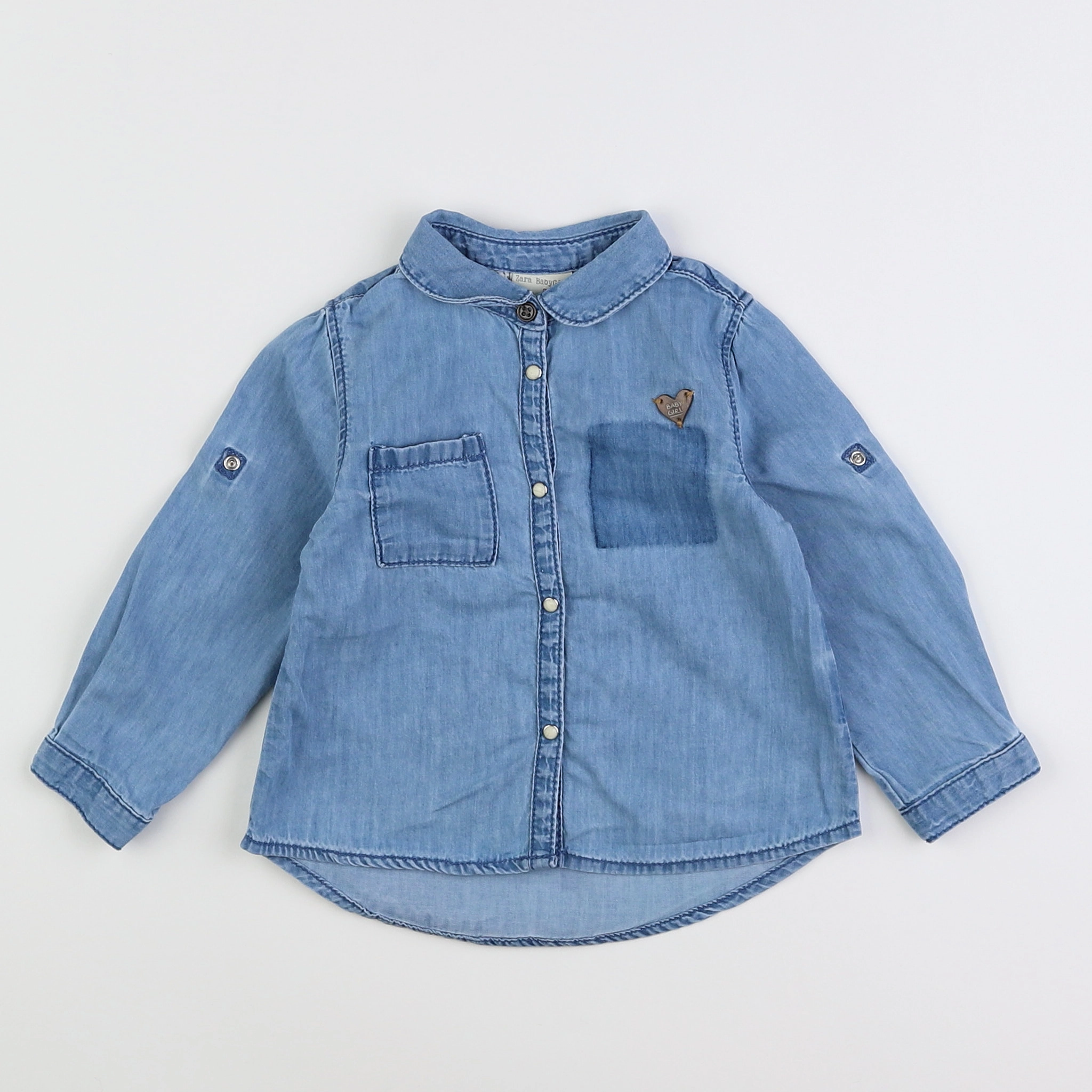 Zara - chemise bleu - 12/9 mois