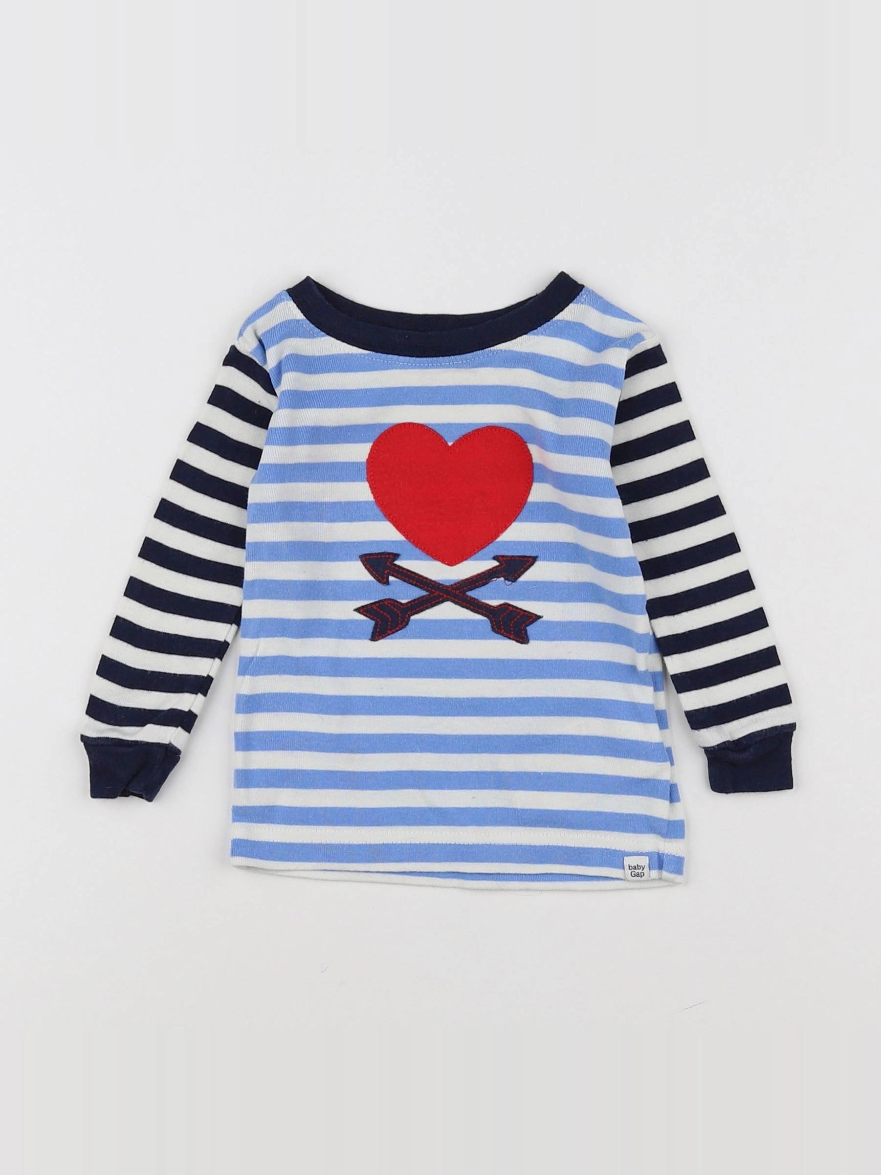 GAP - tee-shirt bleu - 6/12 mois