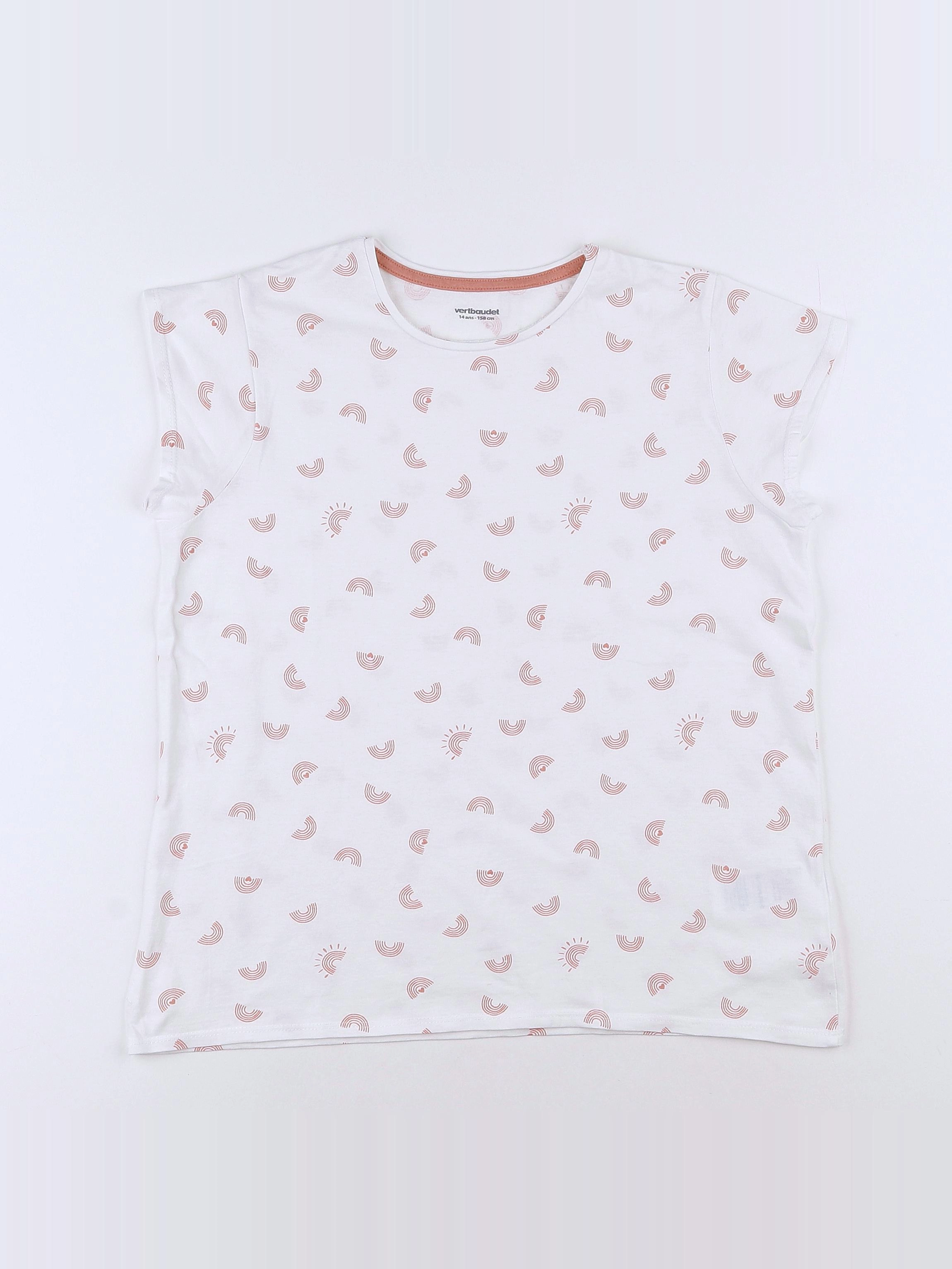 Vertbaudet - tee-shirt blanc - 14 ans