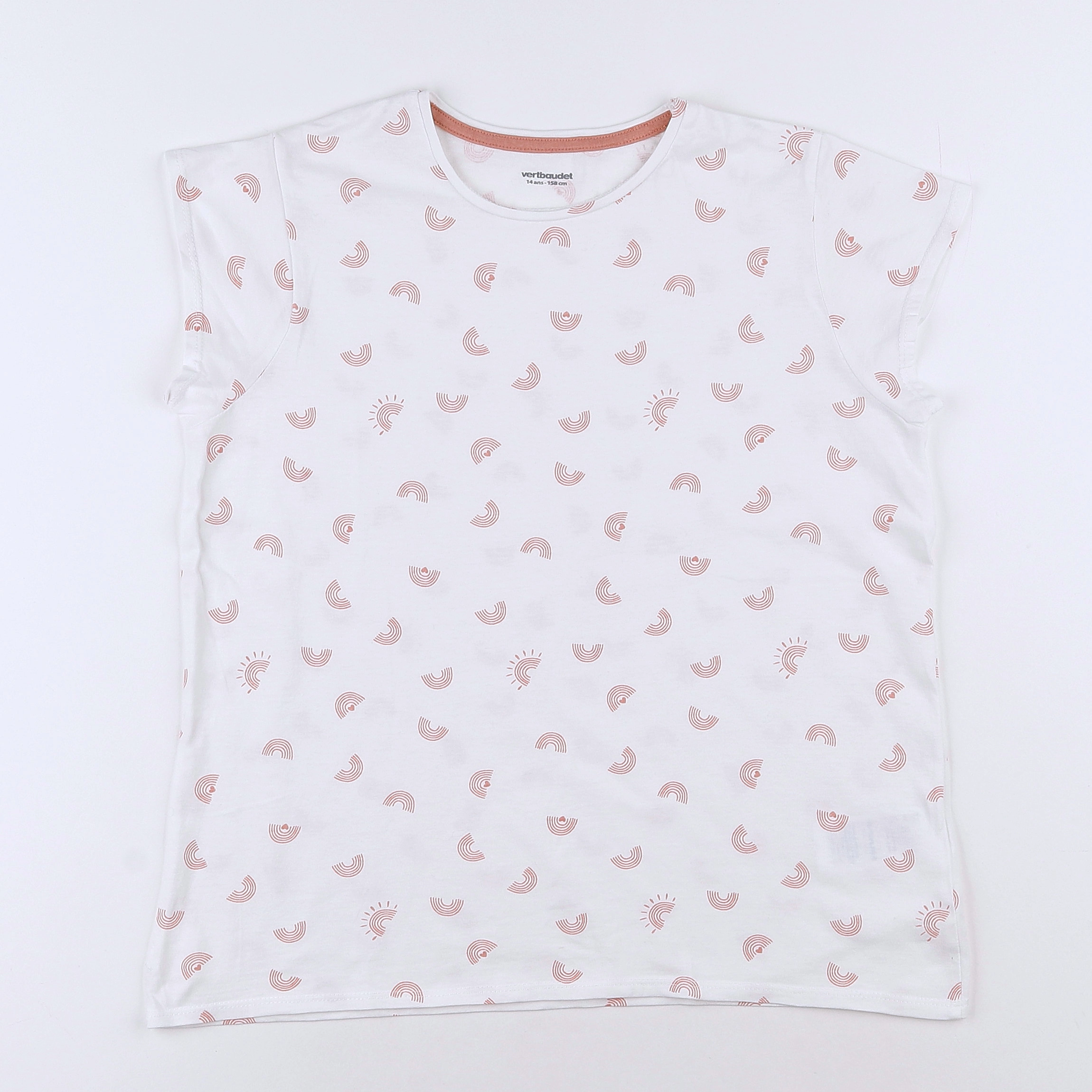 Vertbaudet - tee-shirt blanc - 14 ans